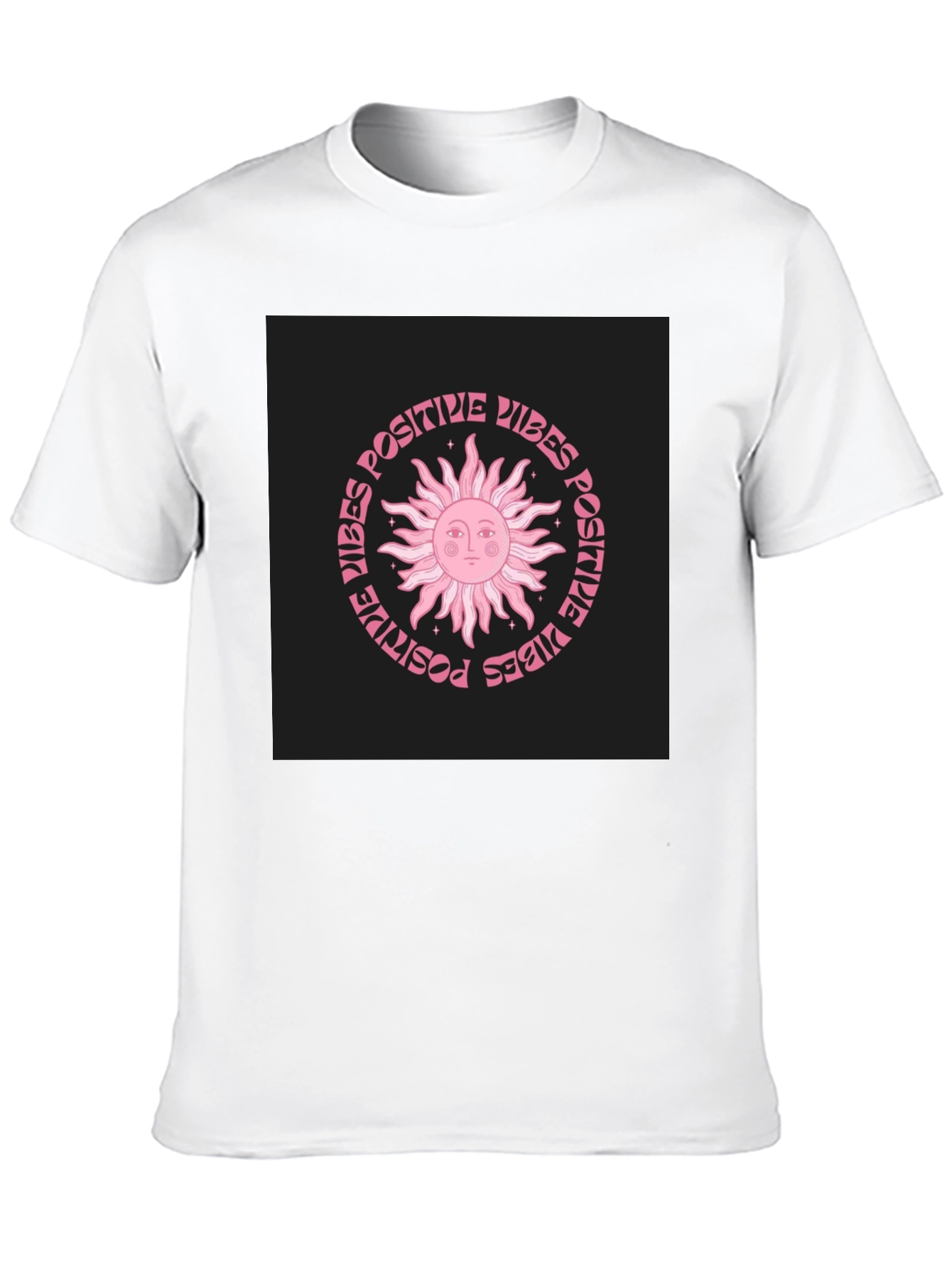 Black Positive Vibes Sun Graphic T-Shirt view 10