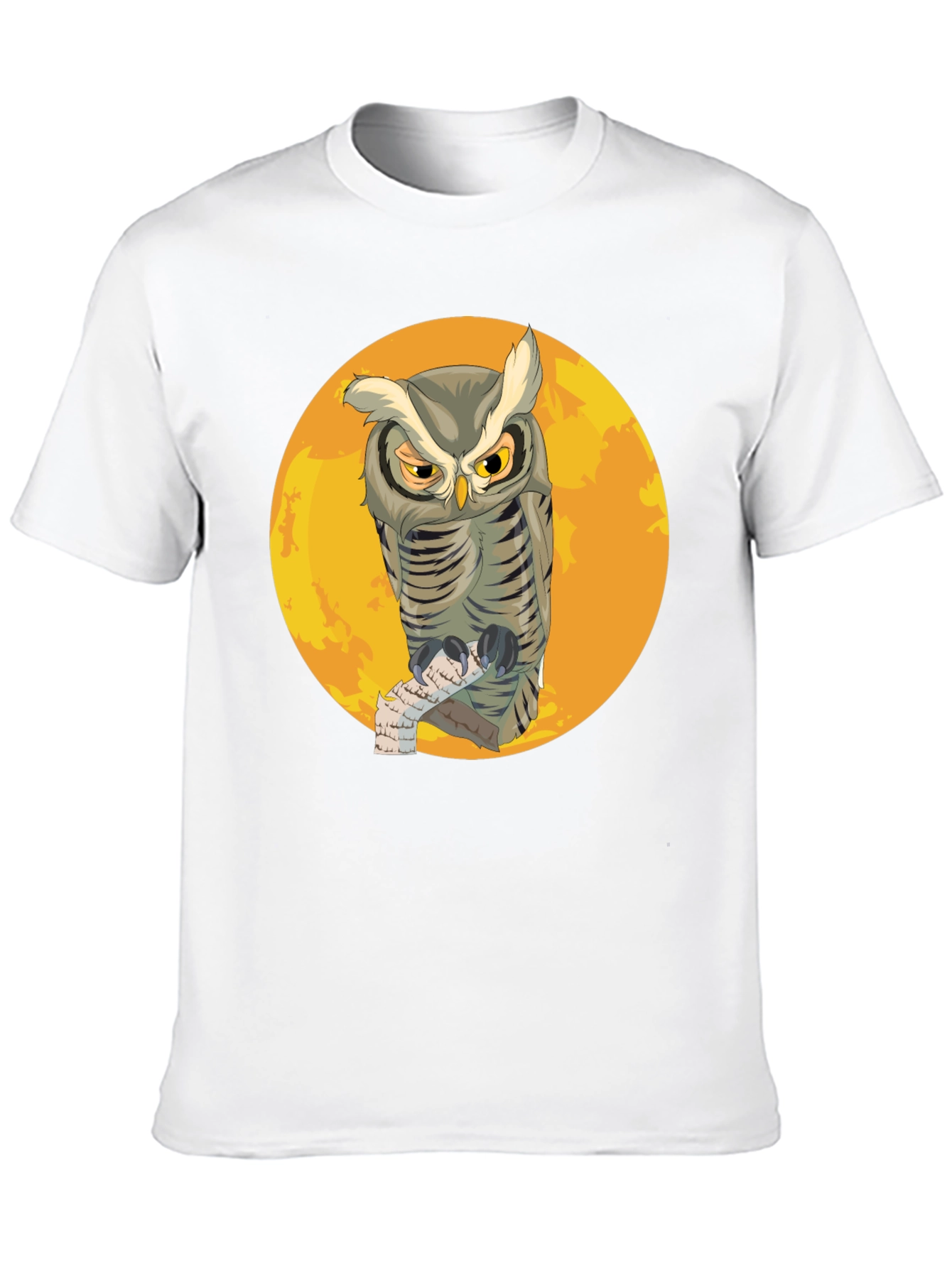 Black Owl & Moon Graphic Print Black T-Shirt view 10