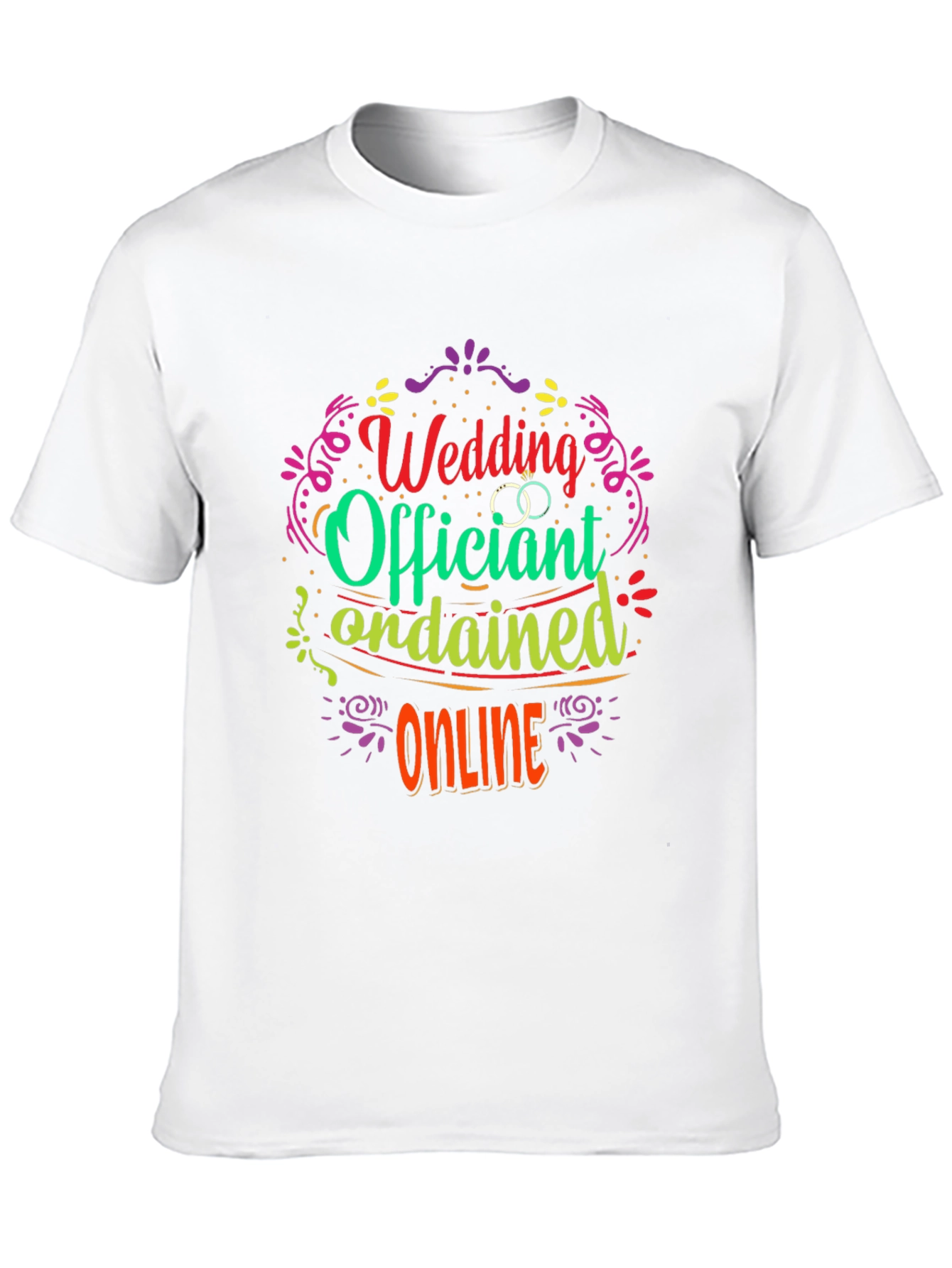 Black Wedding Officiant Ordained Online T-Shirt view 10
