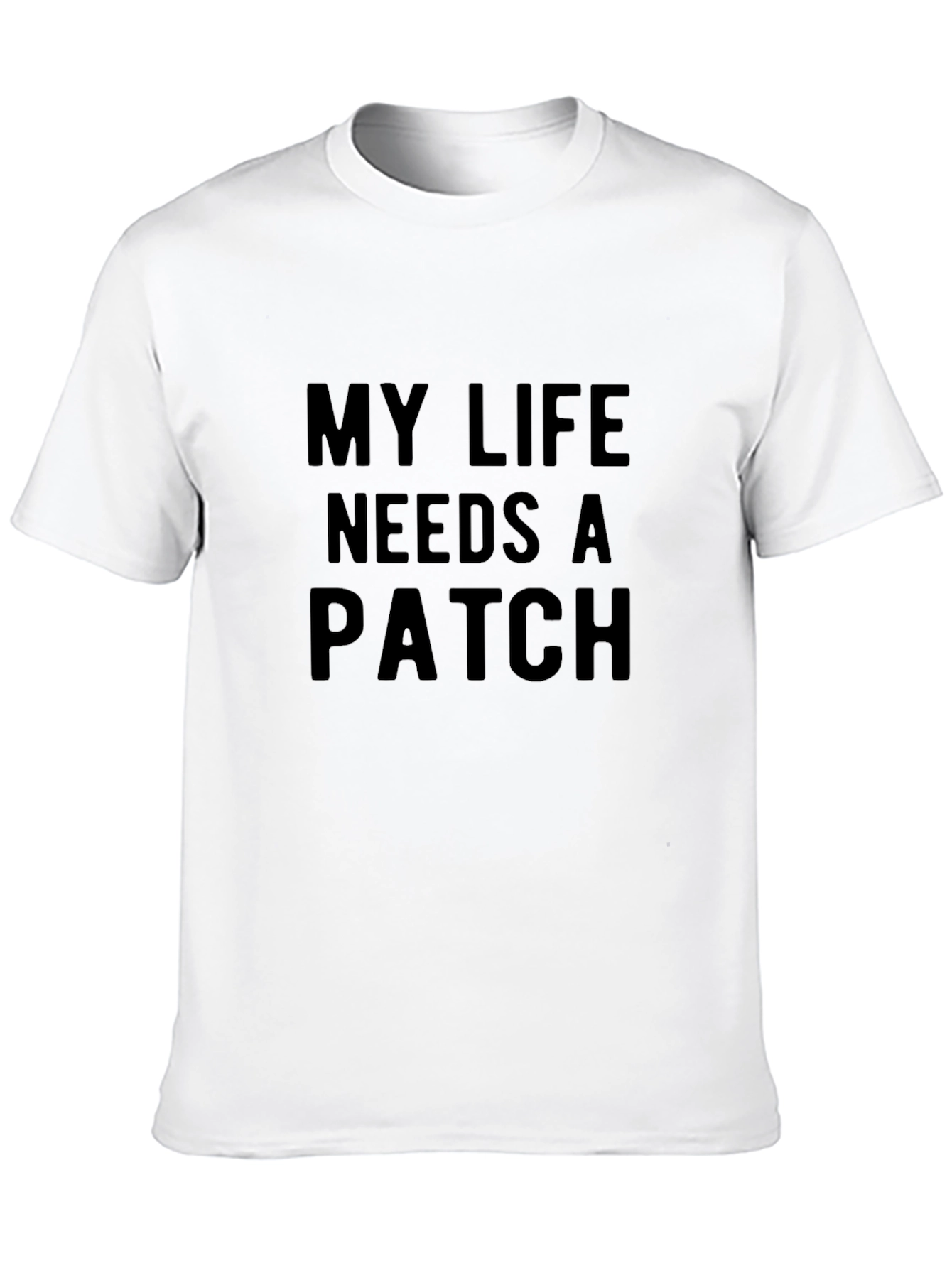 Black My Life Needs A Patch Graphic Tee - Black view 10