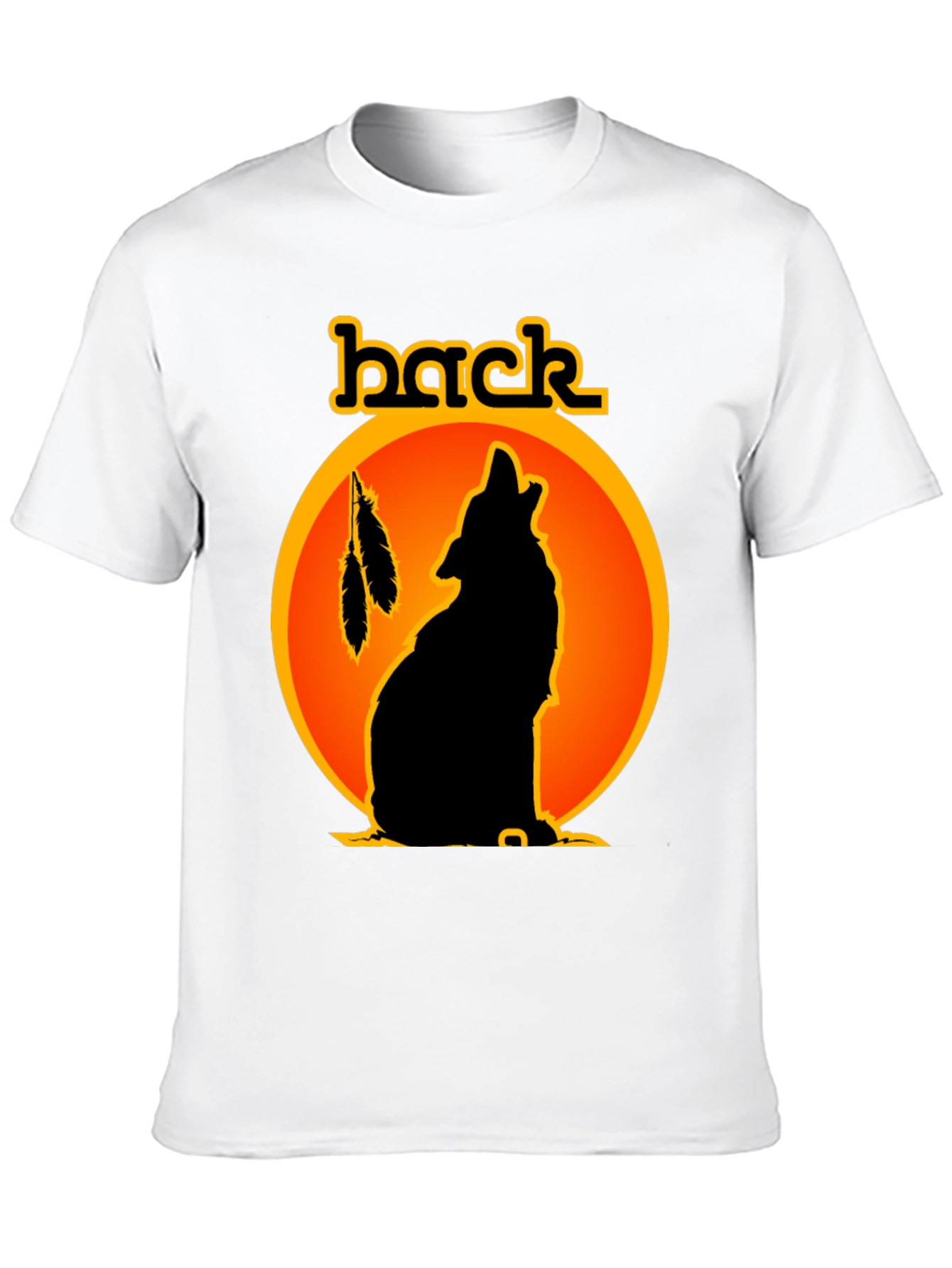 Black Wolf Silhouette Graphic Tee view 10