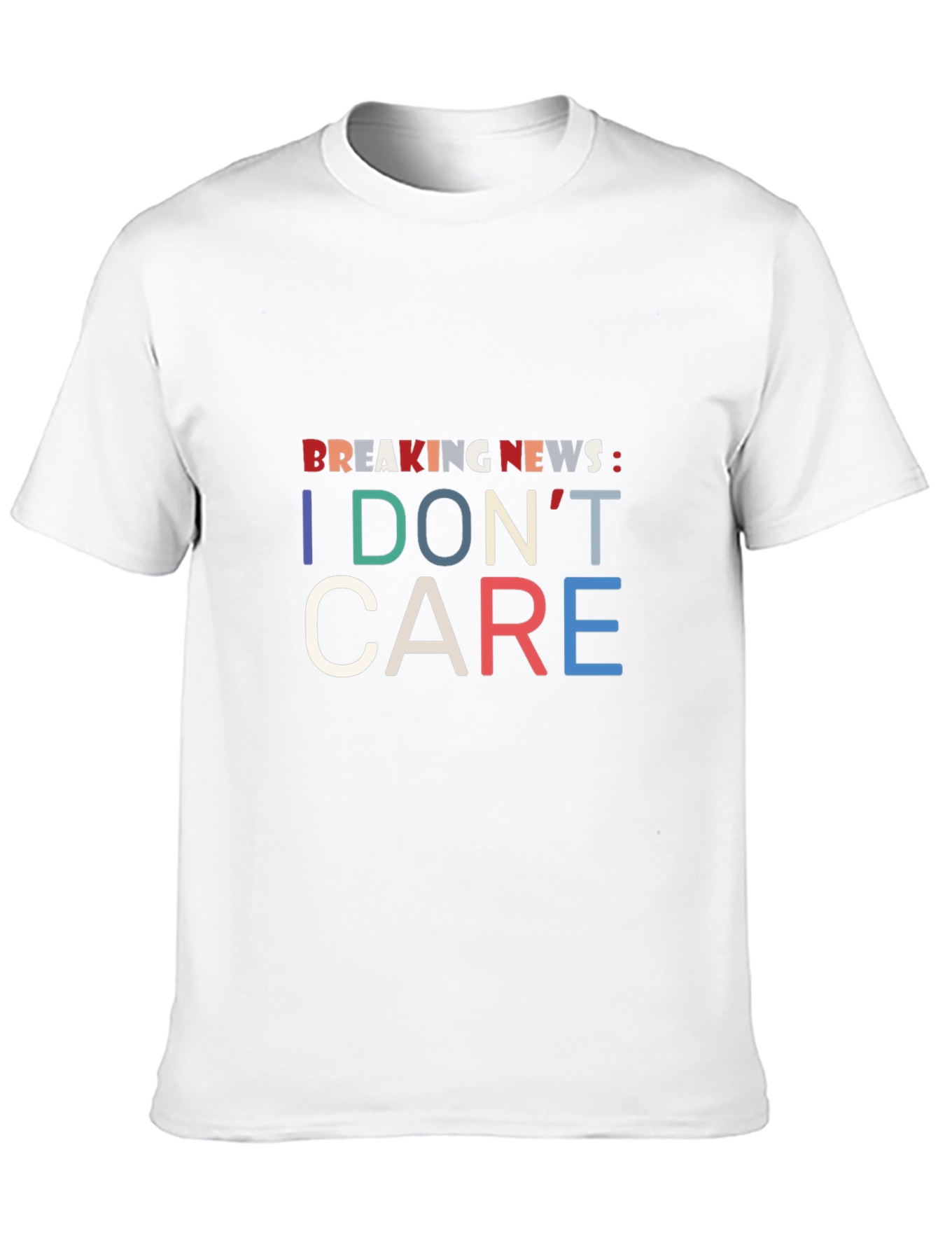 Black Breaking News I Don't Care Tee view 10