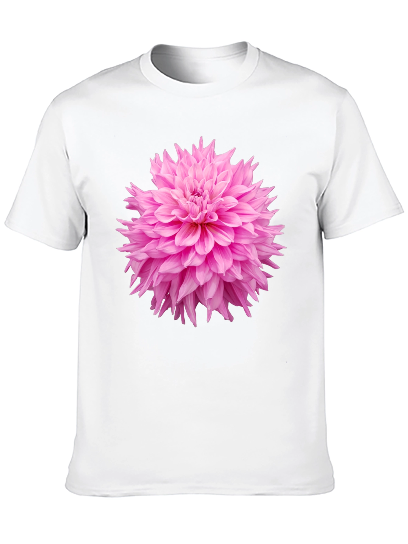 Black Black T-Shirt with Pink Flower Graphic view 10