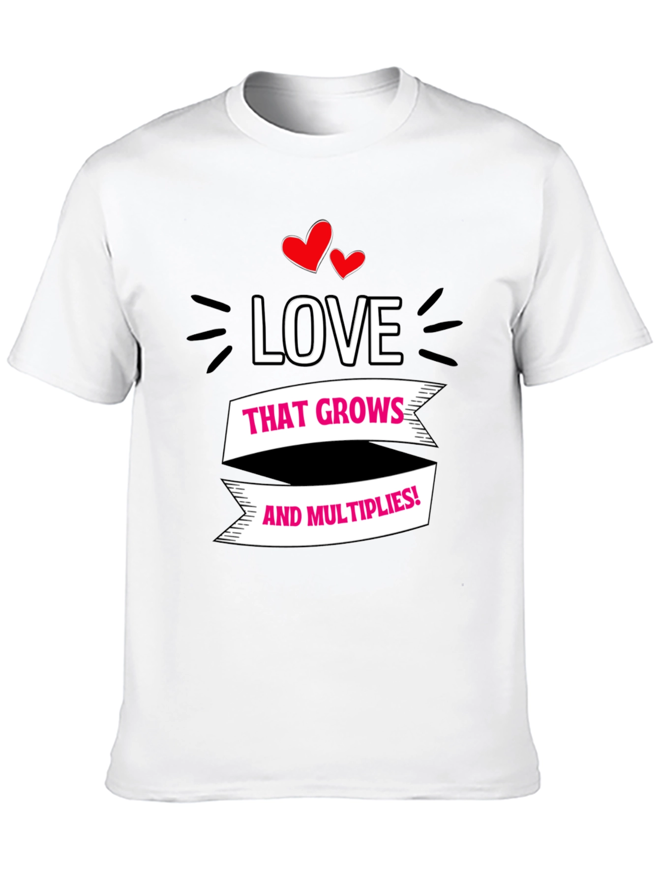 Black Love Grows T-Shirt - Black Cotton Tee view 10