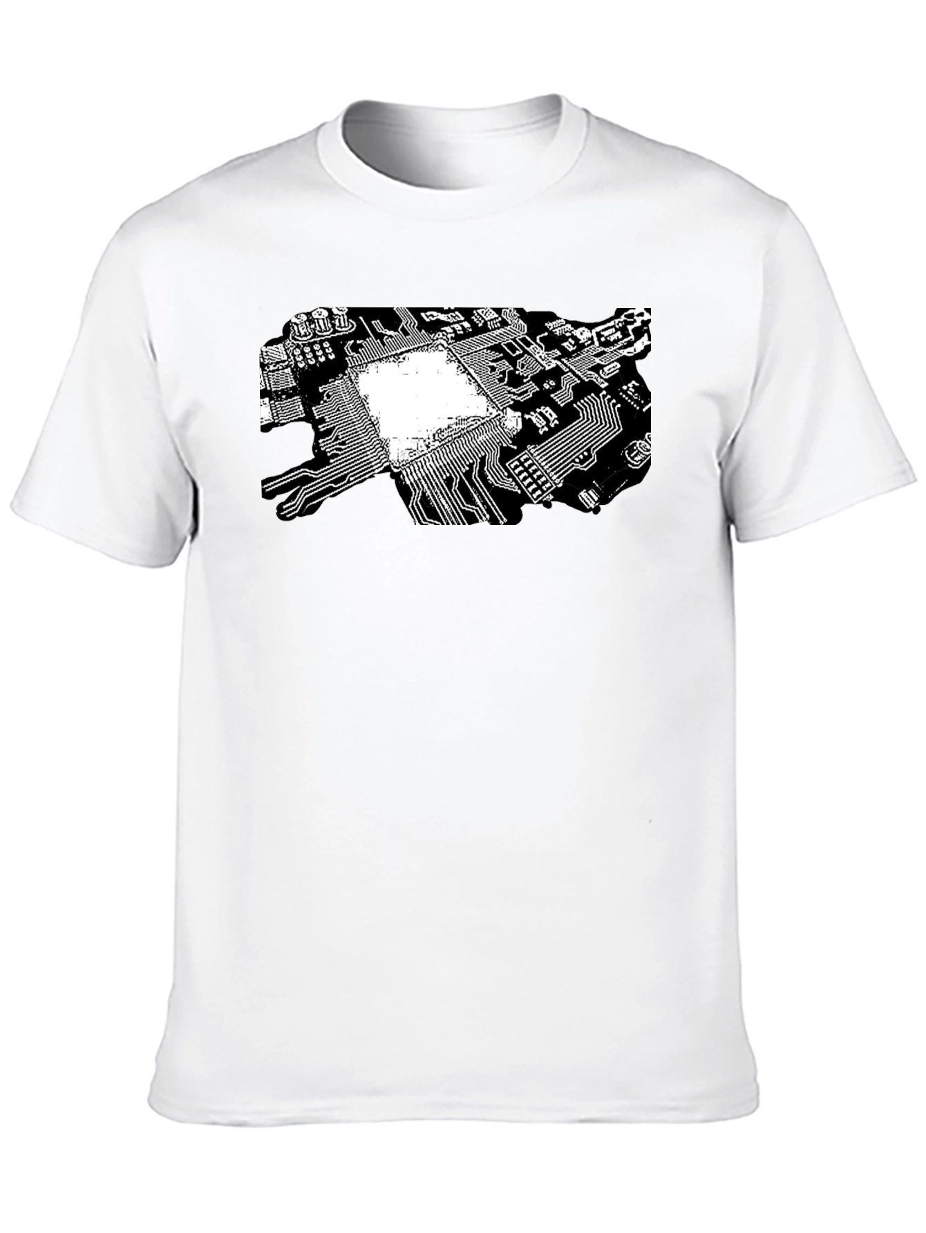 Black Tech Circuit Board Graphic Tee - Black view 10