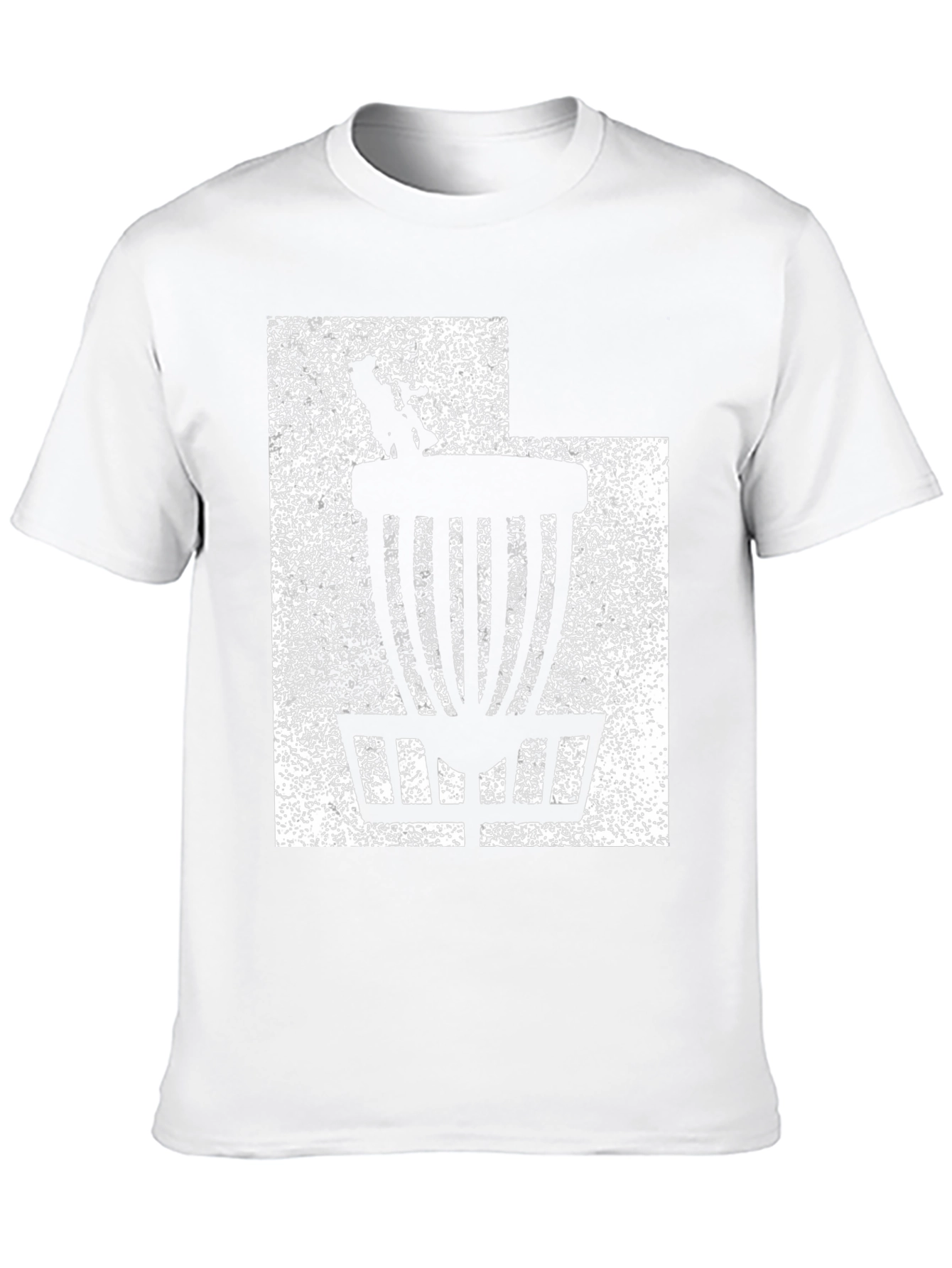 Black Disc Golf Basket Graphic T-Shirt view 10