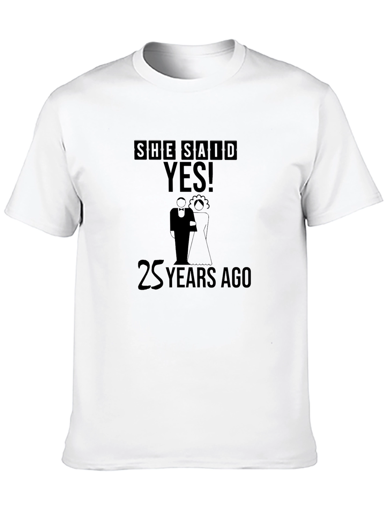 Black She Said Yes! 25 Years Ago Anniversary T-Shirt view 10