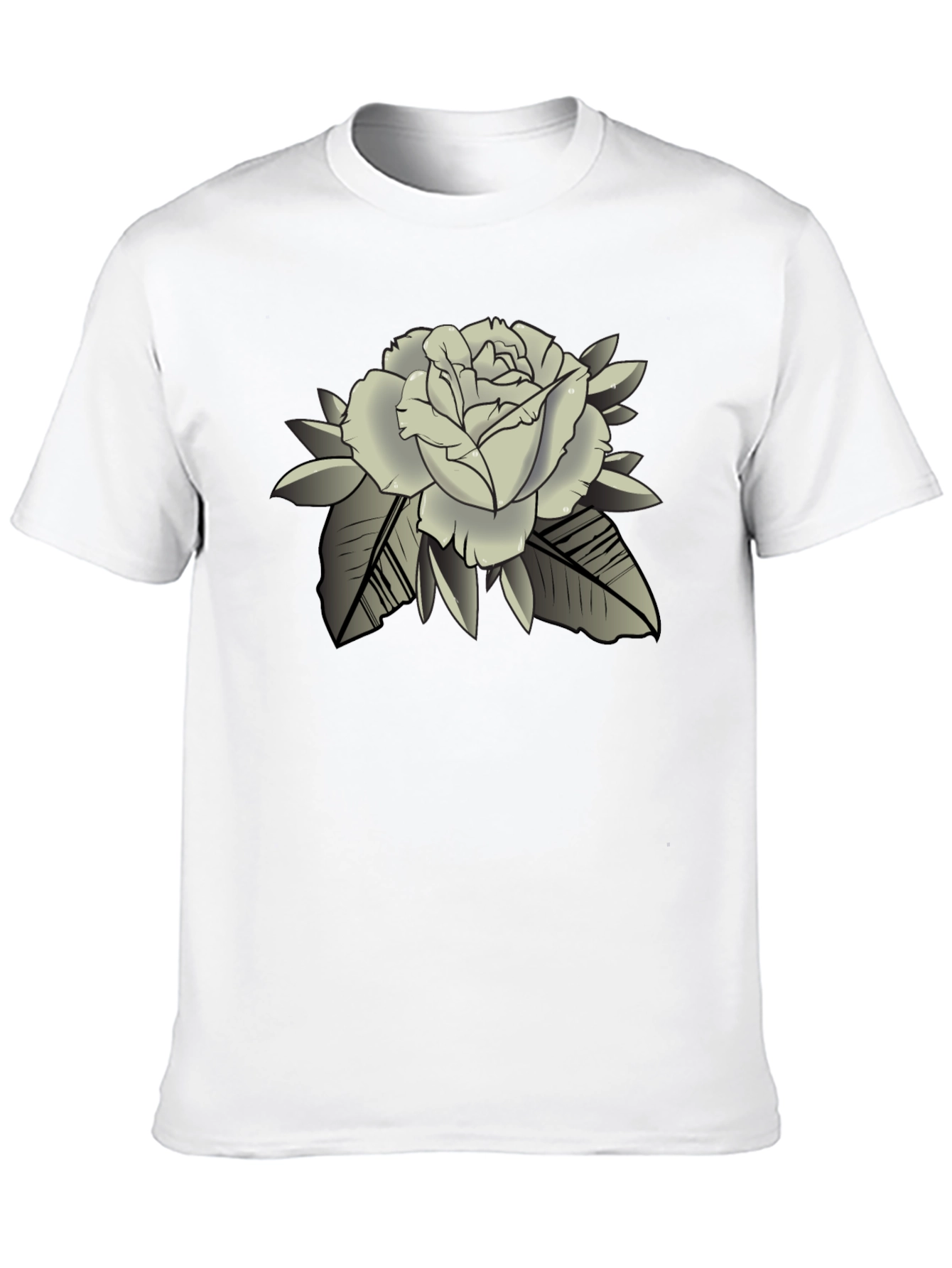 Black Rose Graphic Black T-Shirt - Classic Style view 10