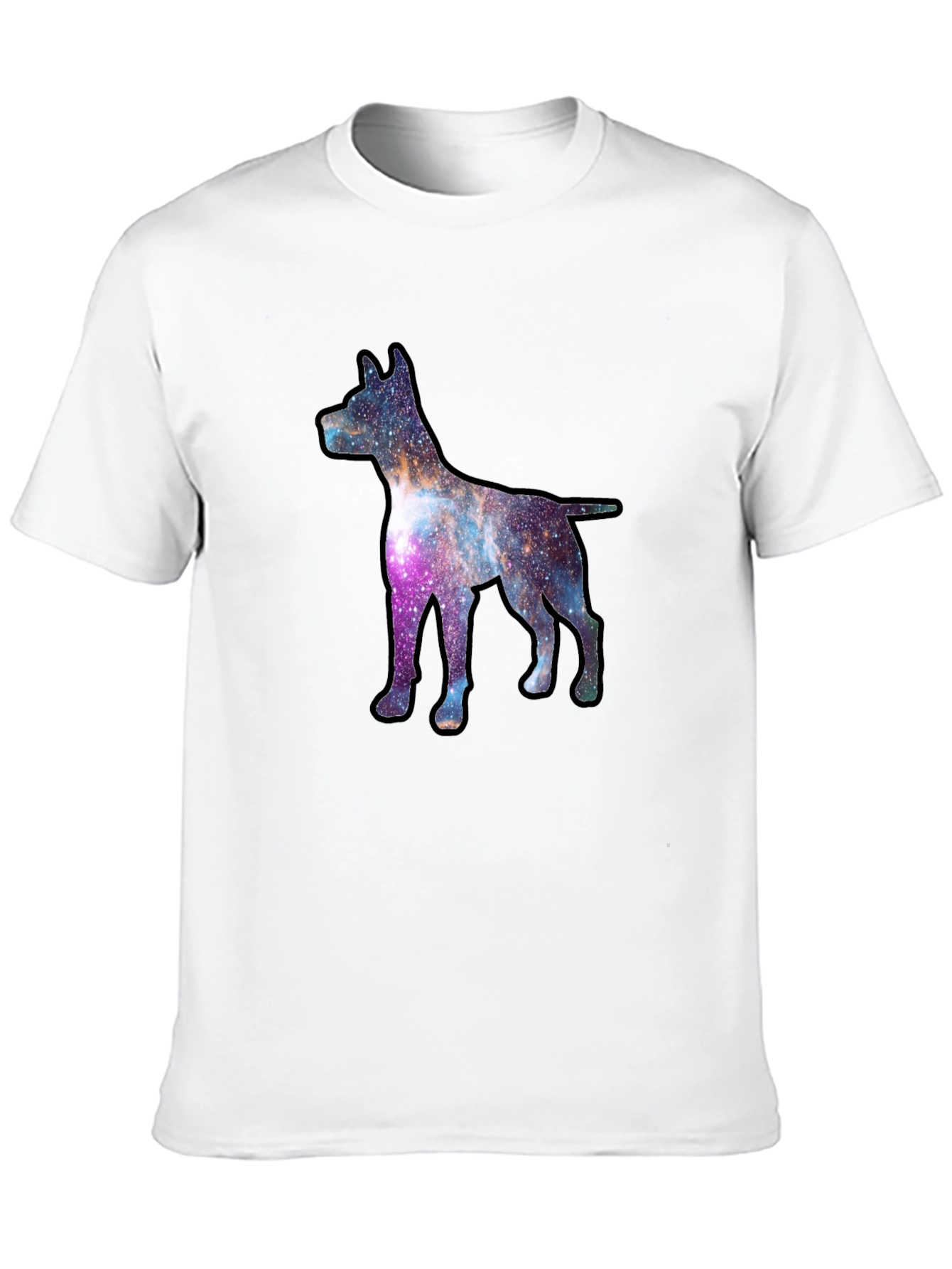 Black Galaxy Dog Graphic Tee - Black view 10