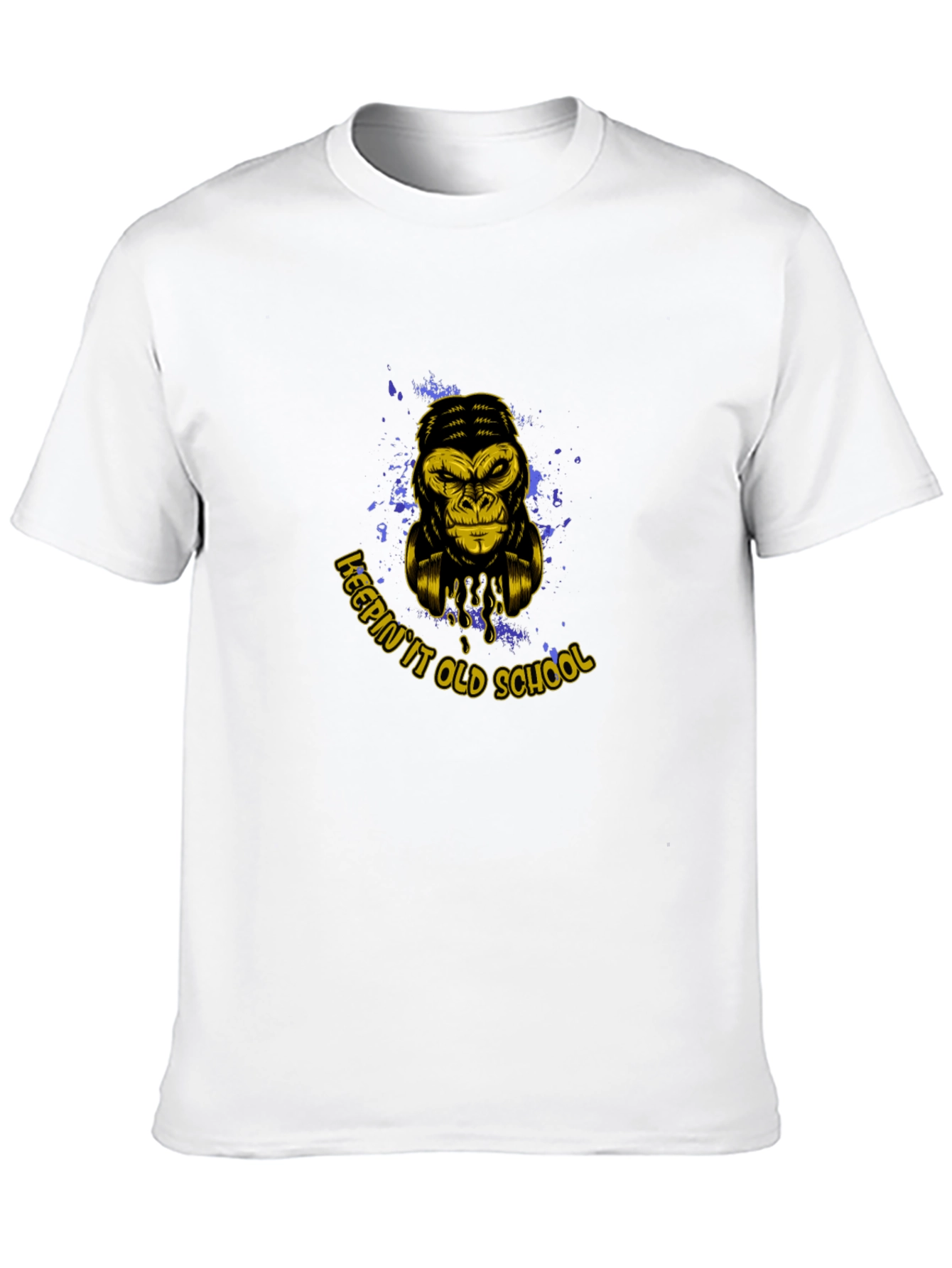 Black Keepin' It Old School Gorilla Graphic T-Shirt view 10