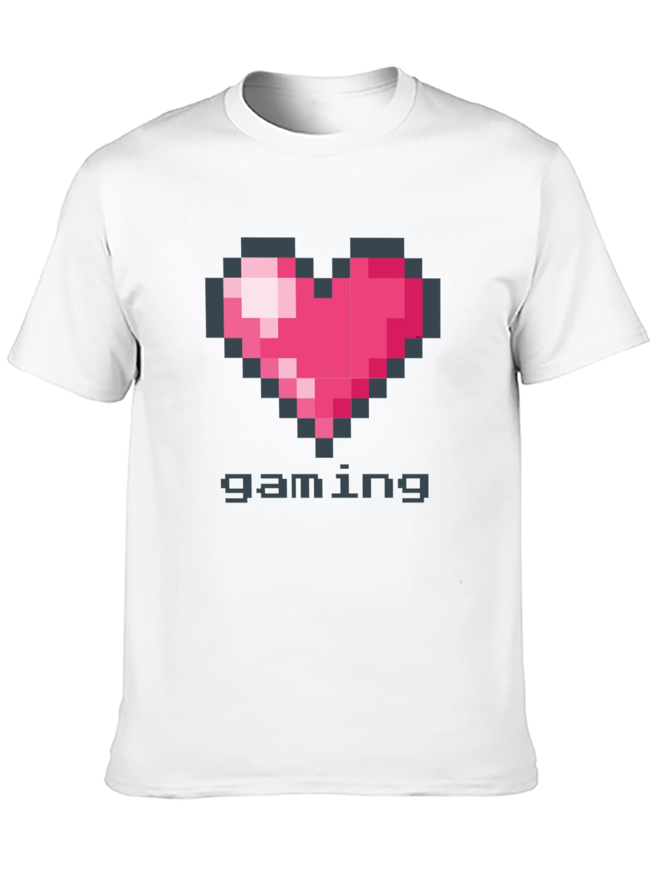 Black Pixel Heart Gaming T-Shirt view 10