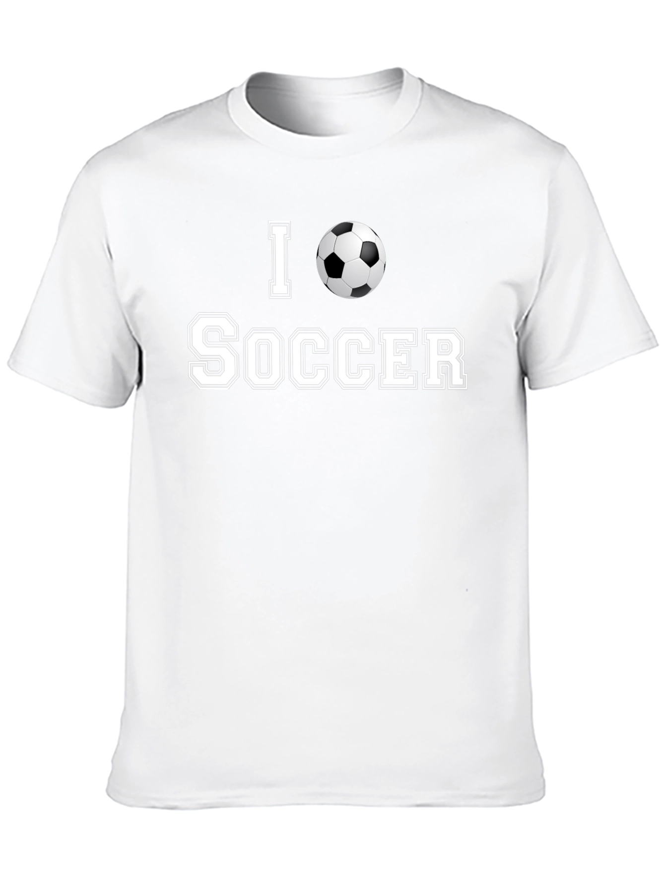 Black I Love Soccer T-Shirt - Stylish Design view 10