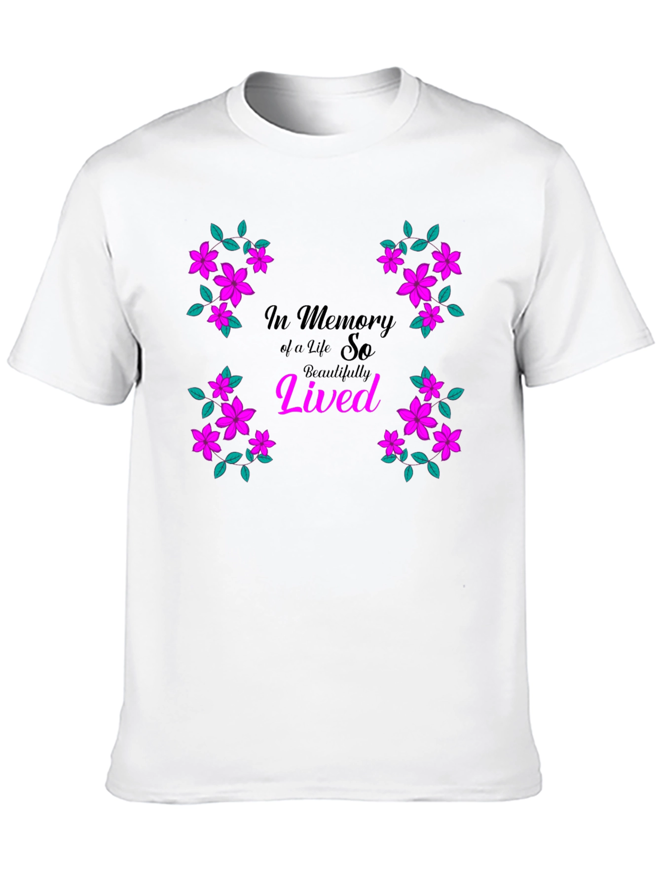 Black In Memory Of a Life So Beautifully Lived T-Shirt view 10