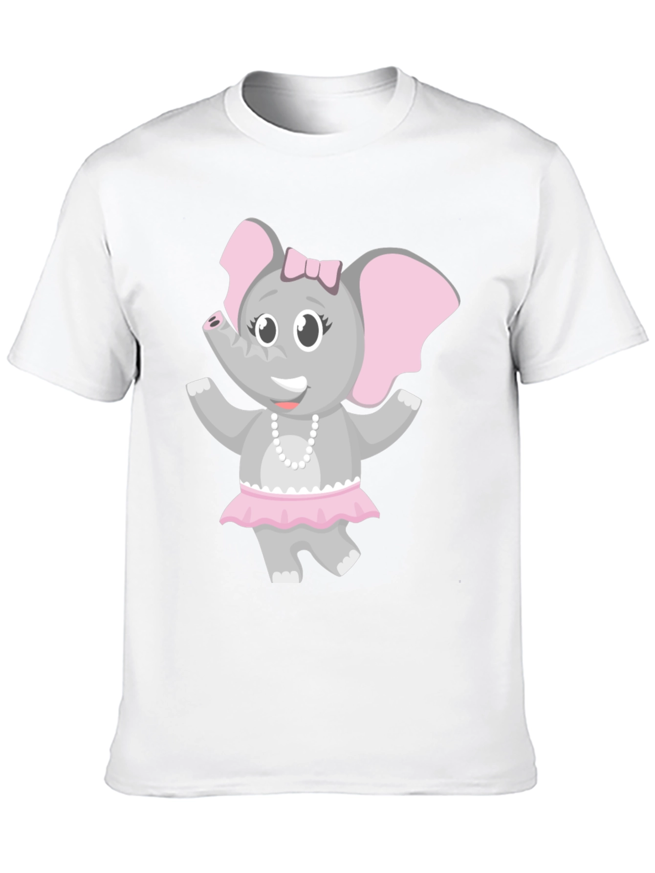 Black Cute Elephant Girl T-Shirt view 10
