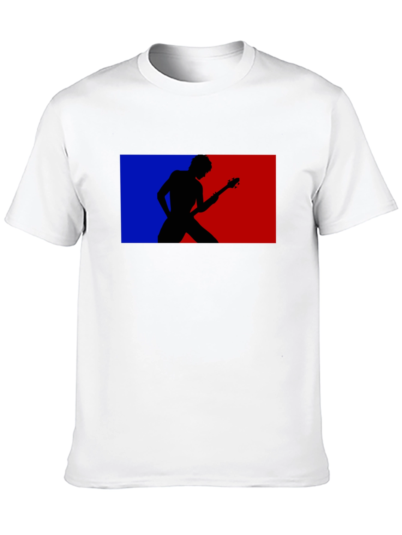 Black Retro Guitarist Tee - Black Graphic T-Shirt view 10