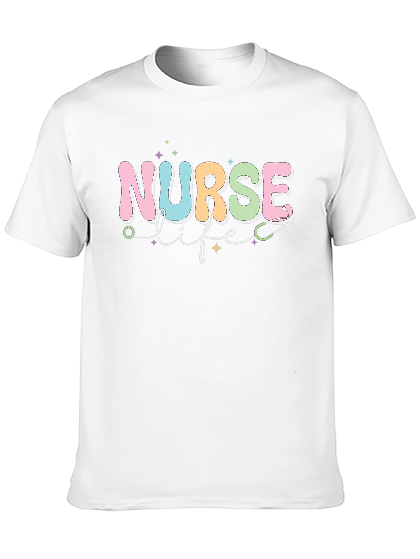 Black Nurse Life Graphic Tee - Black Unisex T-Shirt view 10