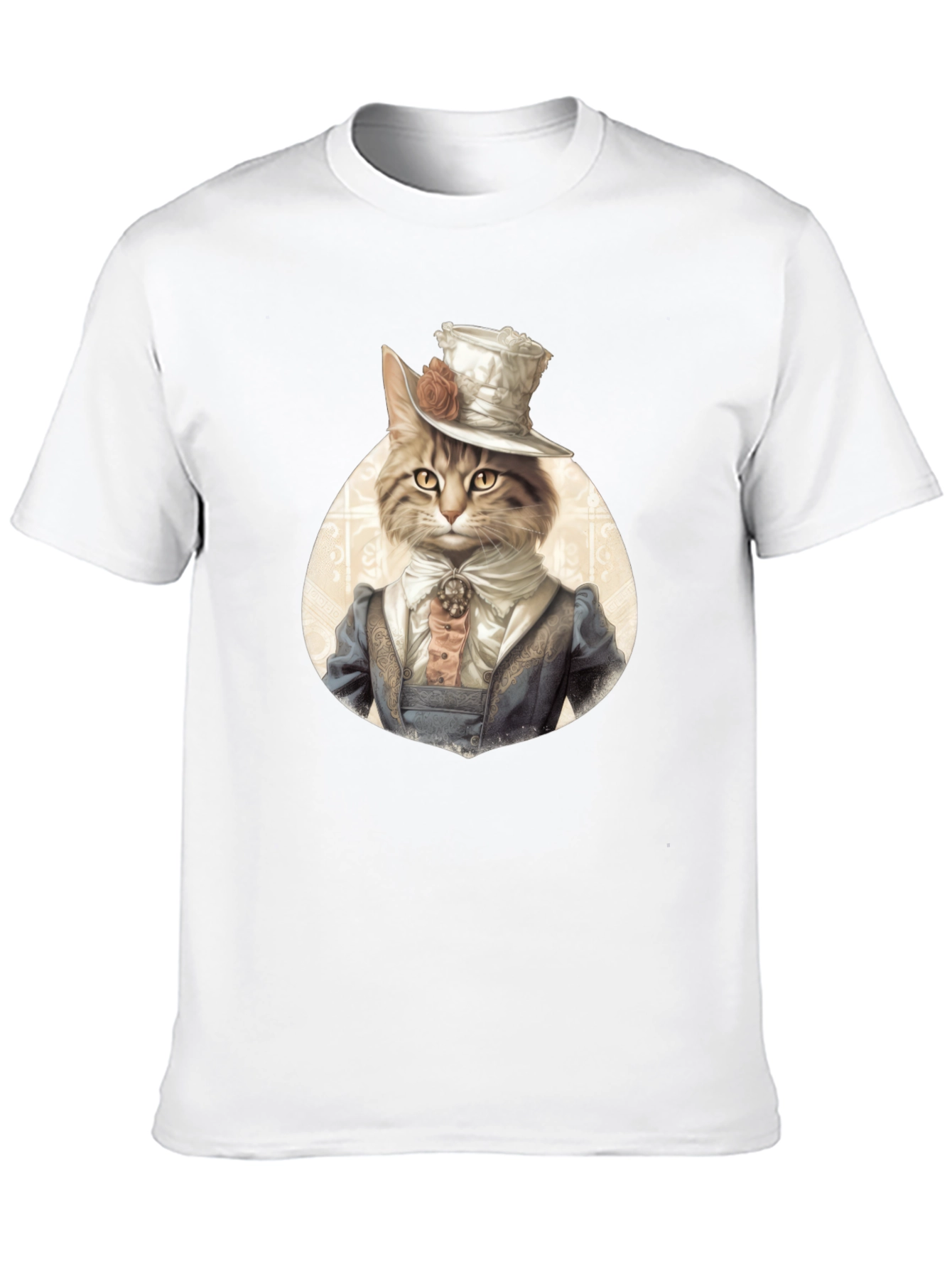 Black Steampunk Cat T-Shirt - Unique Design view 10