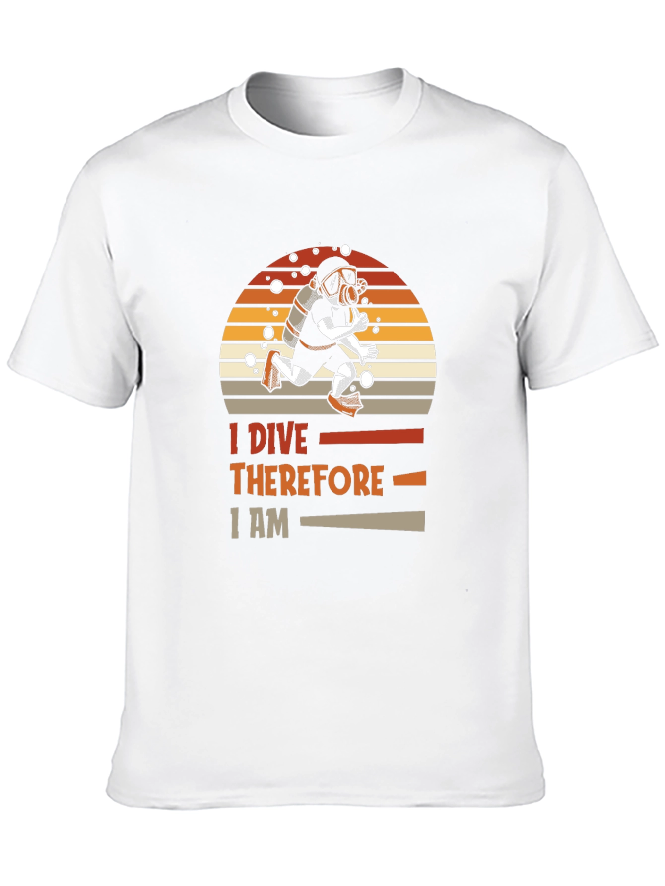 Black I Dive Therefore I Am Graphic T-Shirt view 10