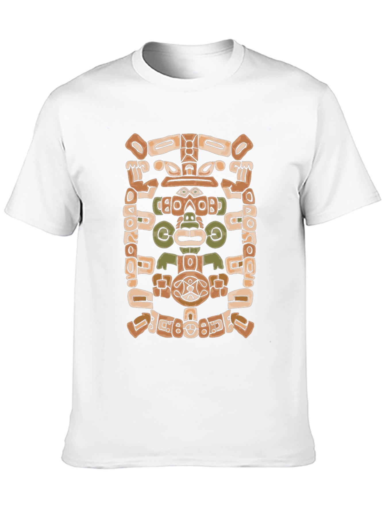 Black Aztec Glyph Black T-Shirt view 10