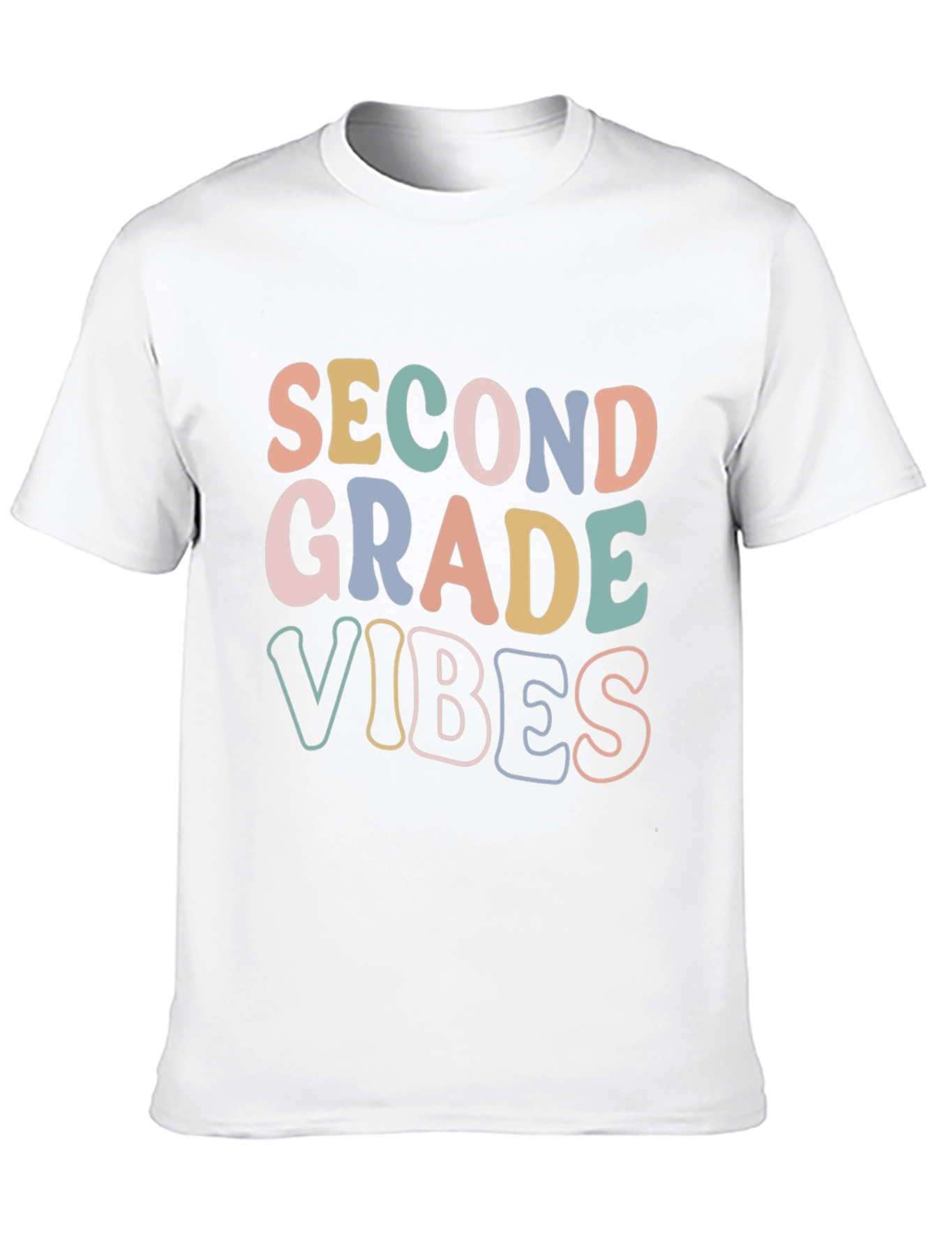 Black Second Grade Vibes Graphic T-Shirt view 10