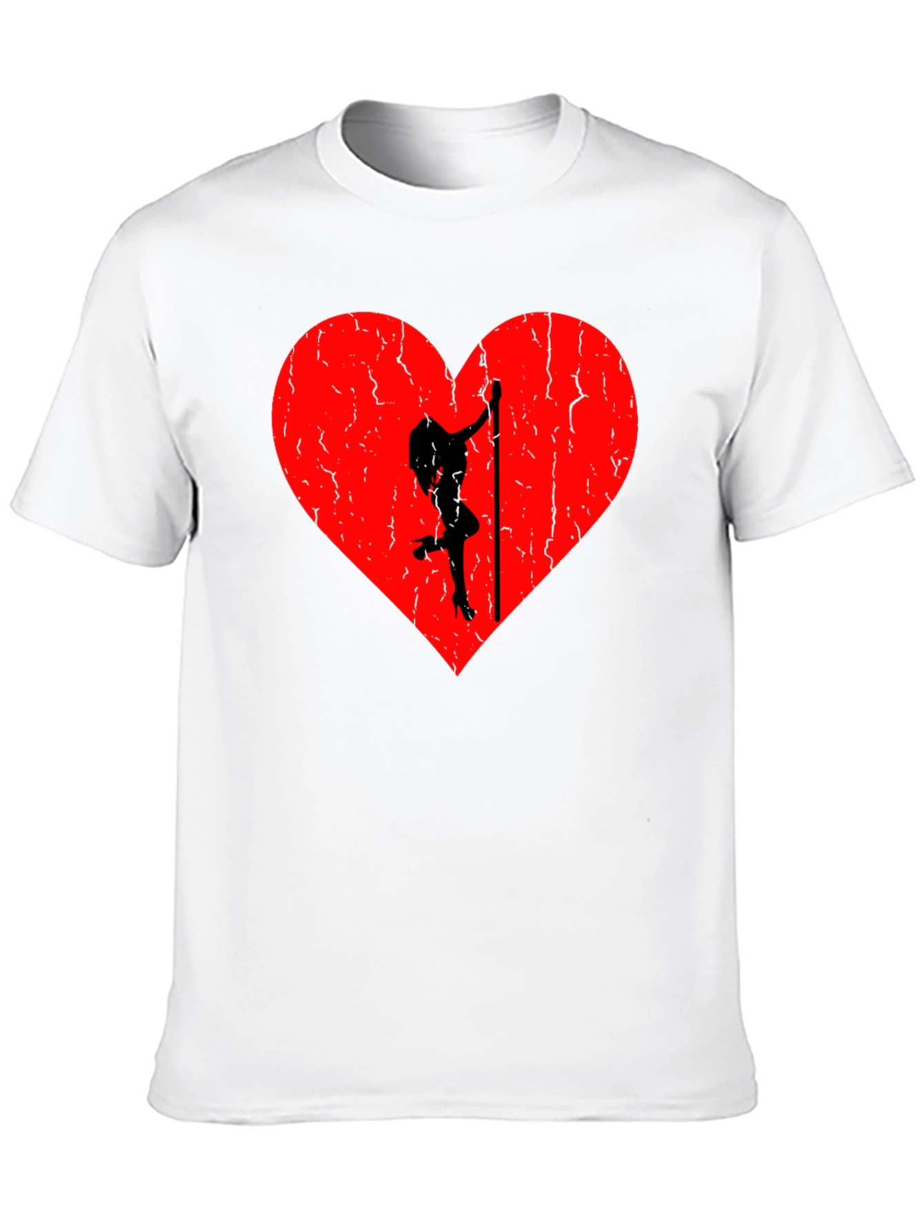 Black Heart Pole Dancer Graphic Tee - Black view 10