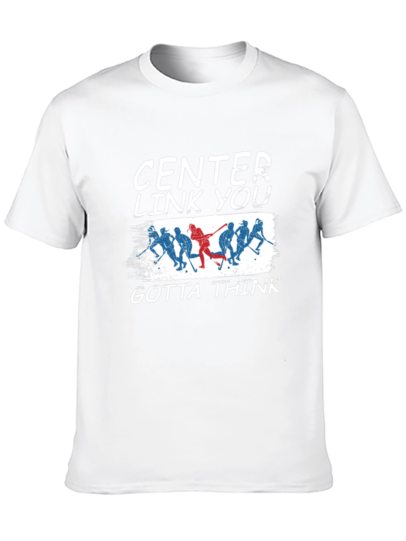 Black Center Link You Gotta Think Hockey Graphic Tee view 10