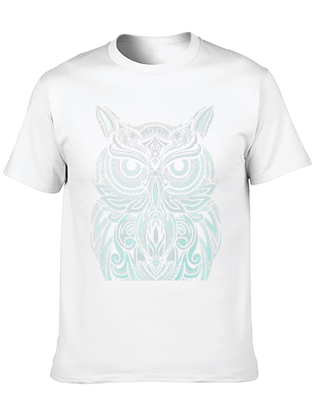 Black Owl Graphic Print Black T-Shirt view 10