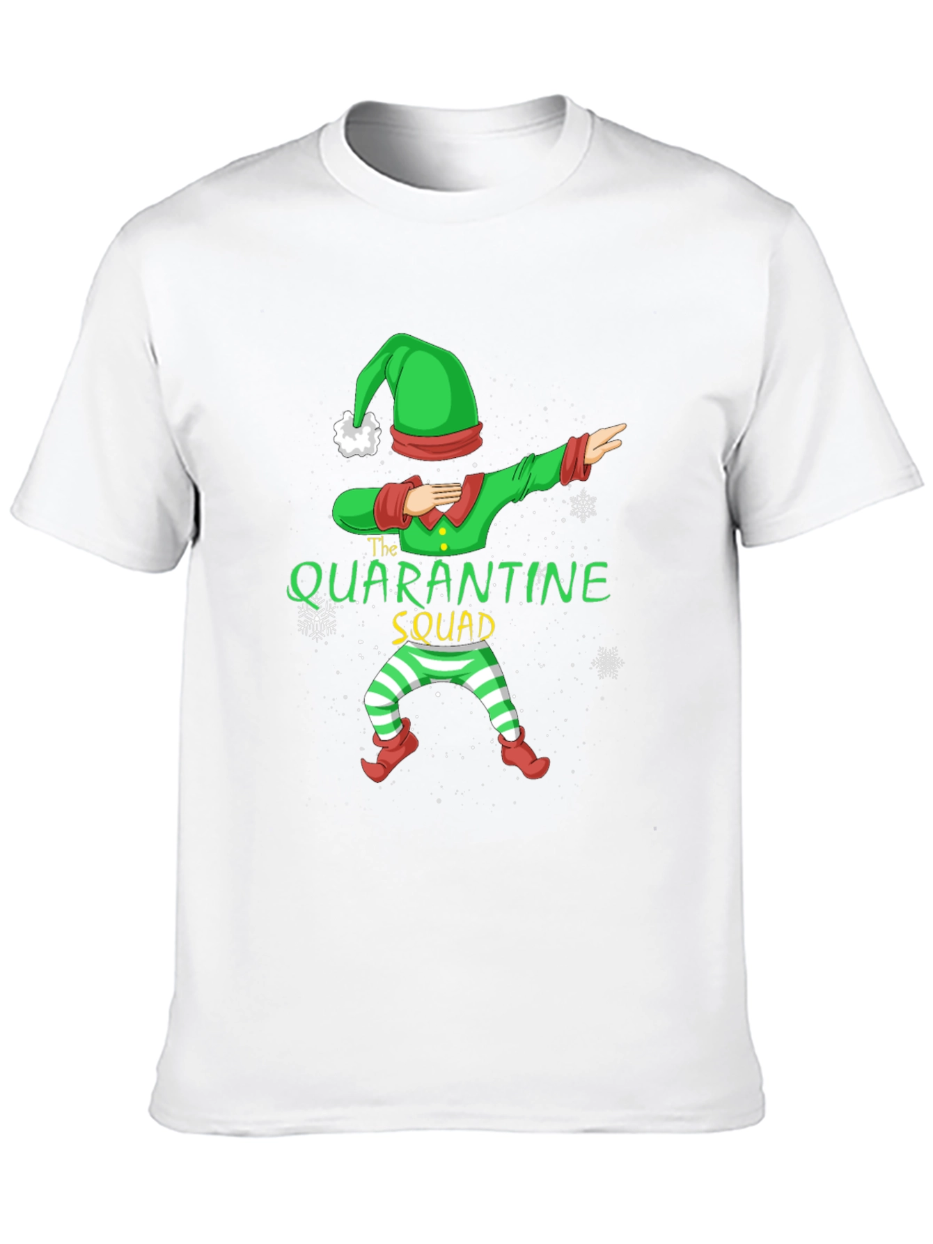 Black Quarantine Squad Elf T-Shirt - Holiday Fun view 10