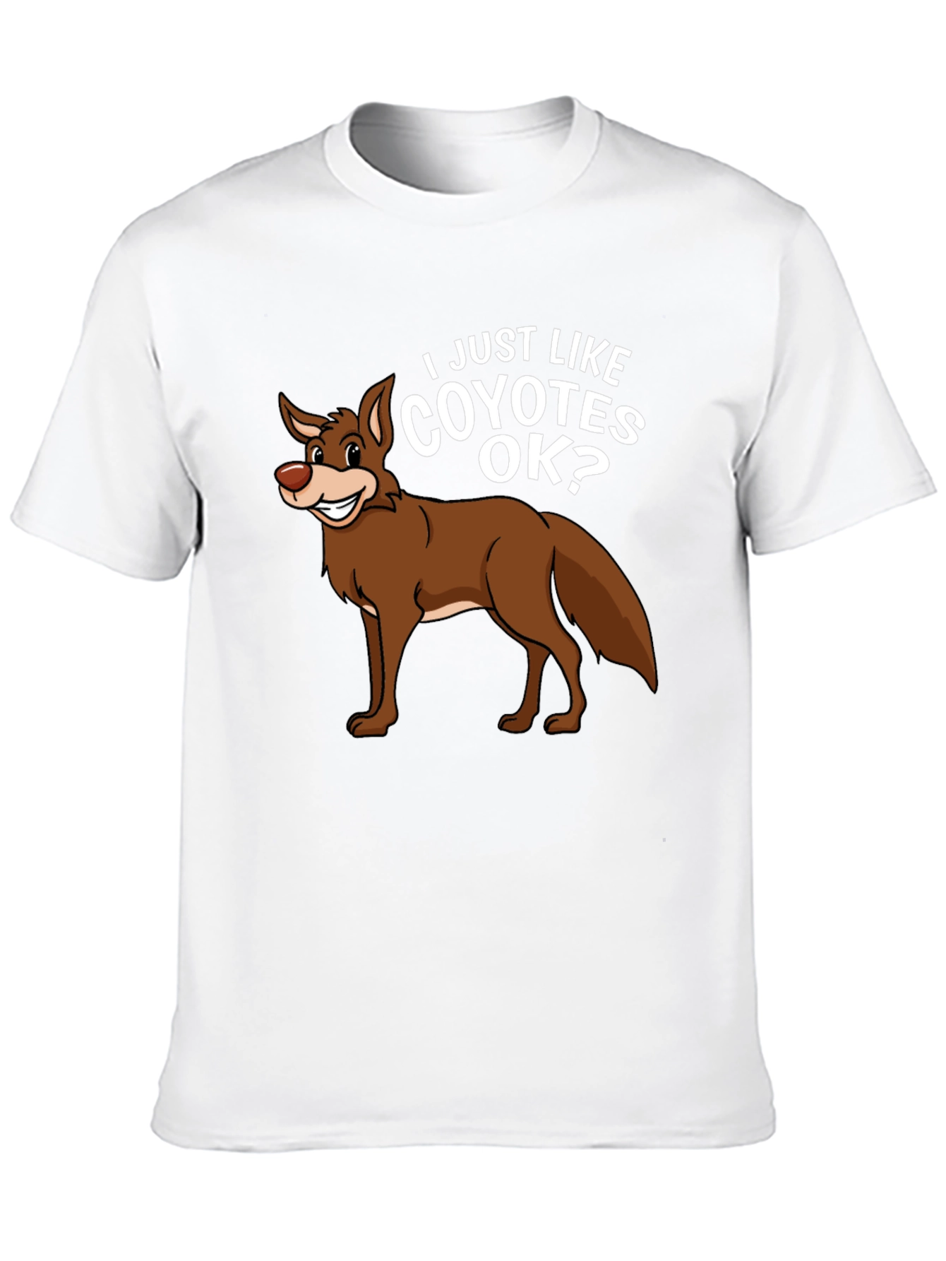 Black I Just Like Coyotes OK? Graphic T-Shirt view 10