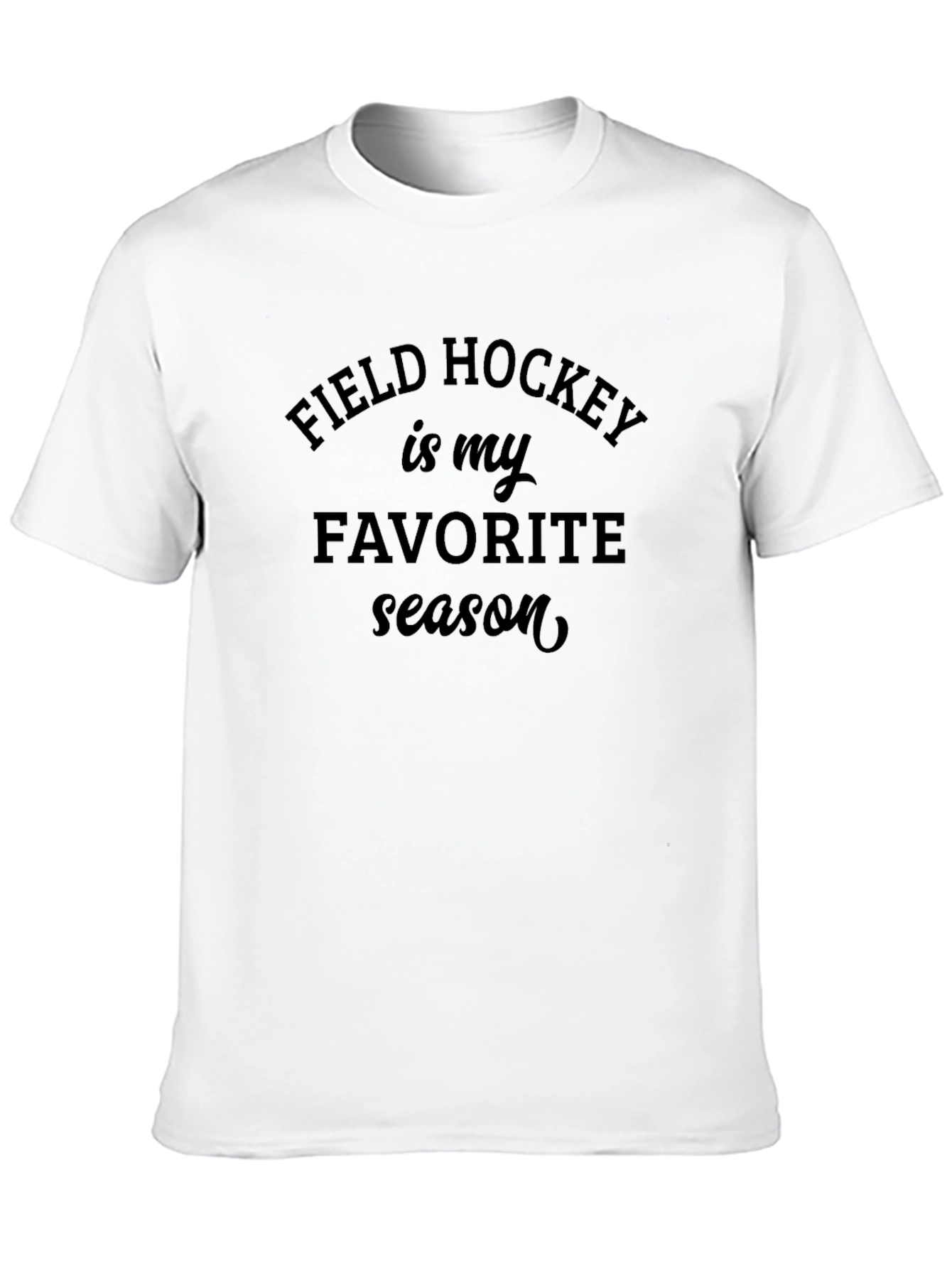 Black Field Hockey Favorite Season Graphic Tee view 10