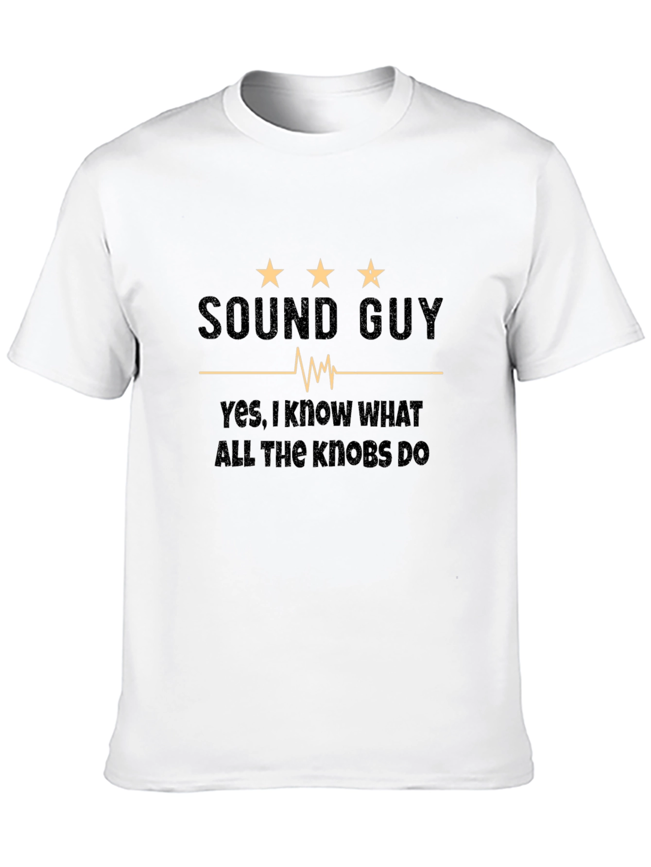 Black Sound Guy T-Shirt - I Know What All The Knobs Do! view 10