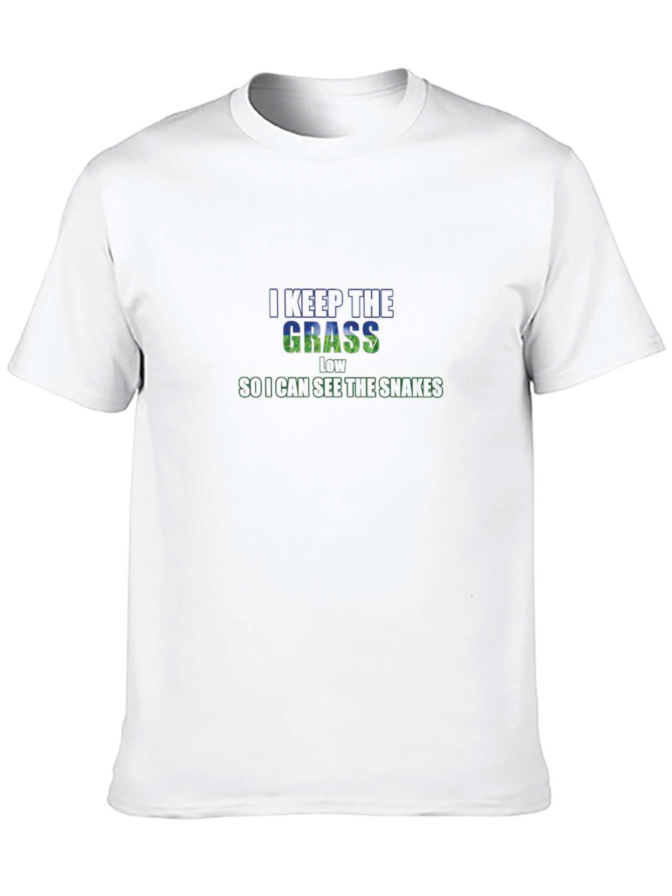 Black I Keep The Grass Low Snake Humor T-Shirt view 10