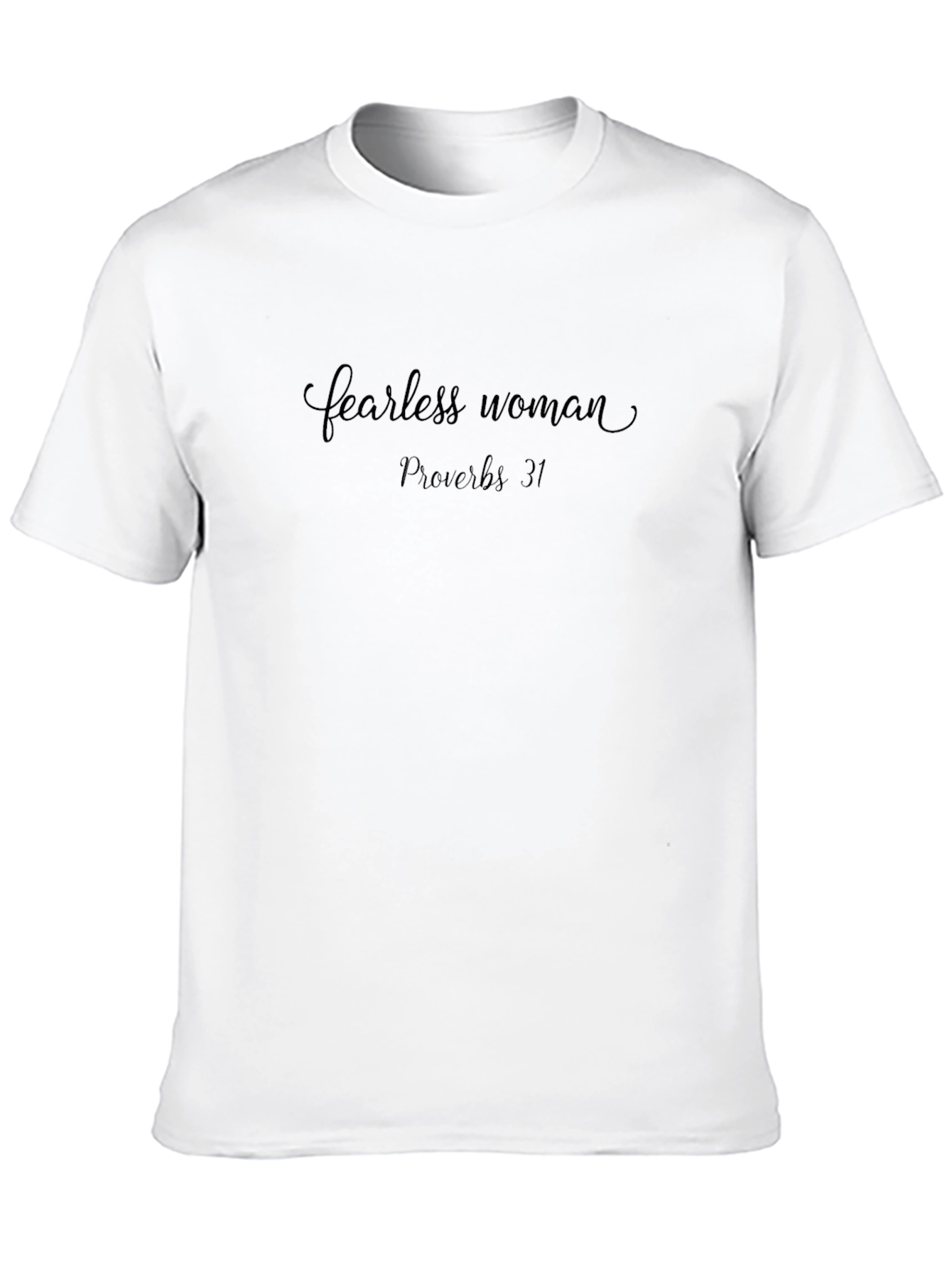 Black Fearless Woman Proverbs 31 Black T-Shirt view 10