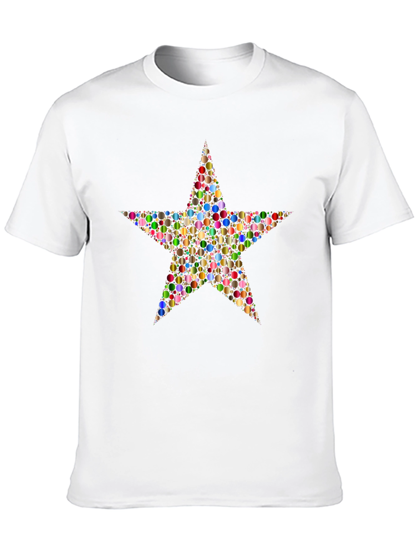 Black Colorful Star Graphic Tee - Black view 10