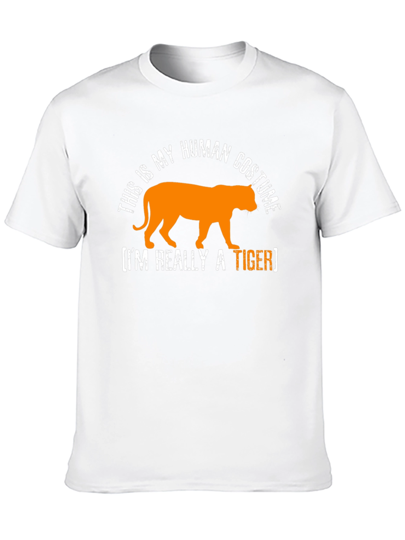 Black Human Costume Funny Tiger Graphic Tee view 10