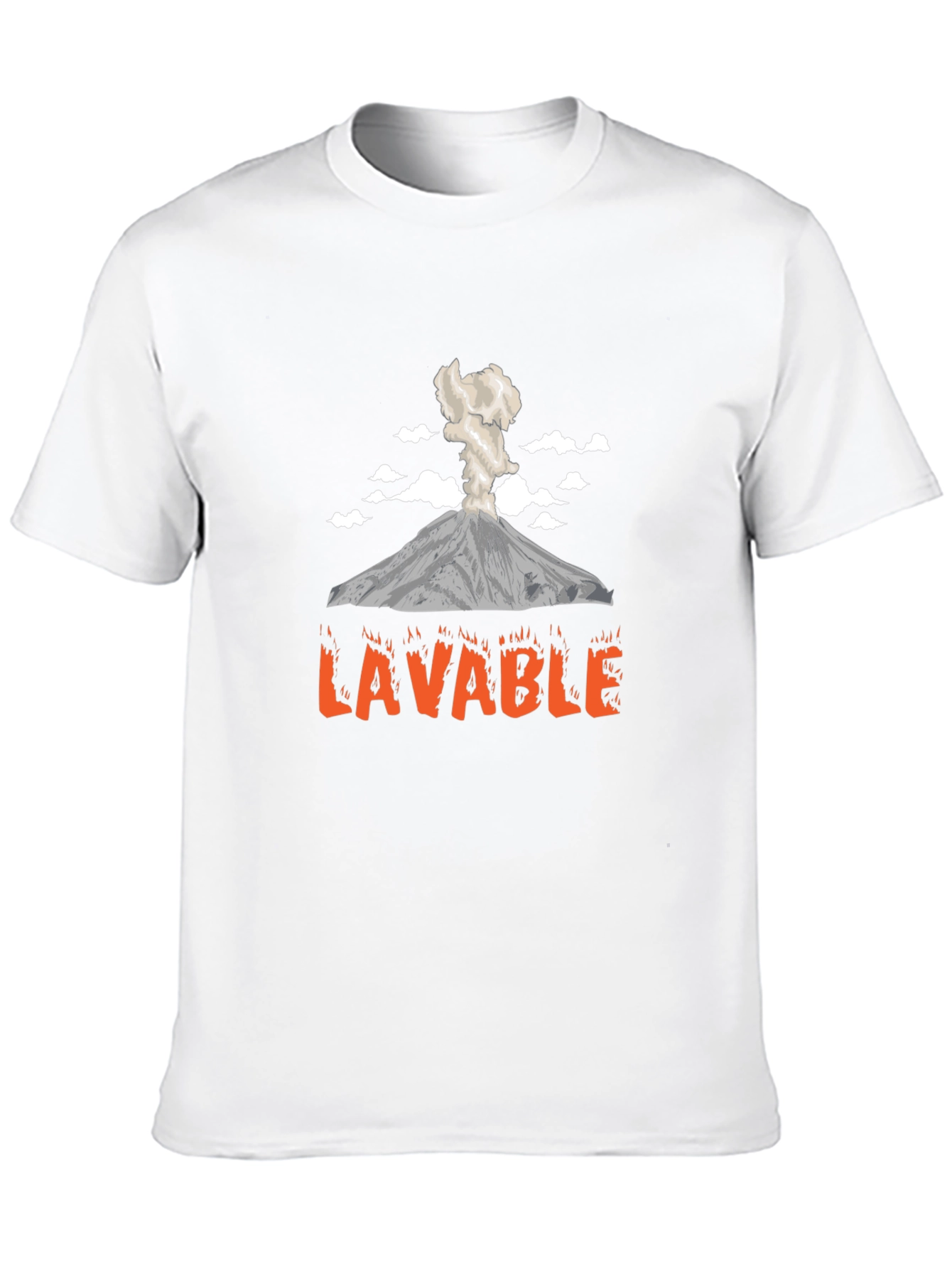 Black LAVABLE Volcano T-Shirt - Funny Graphic Tee view 10