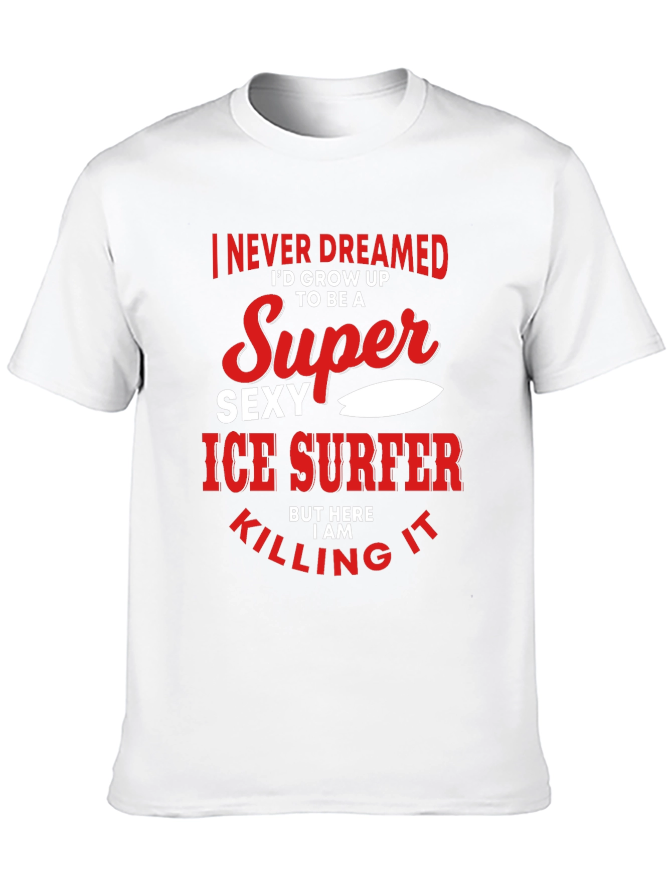 Black Super Sexy Ice Surfer Graphic T-Shirt view 10