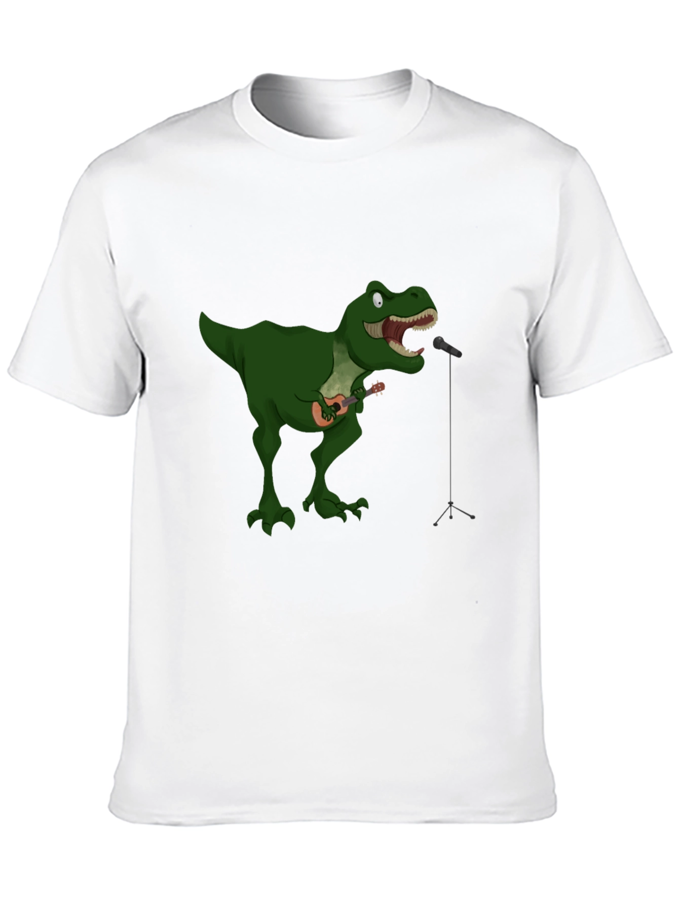 Black Dino Ukulele Black T-Shirt view 10
