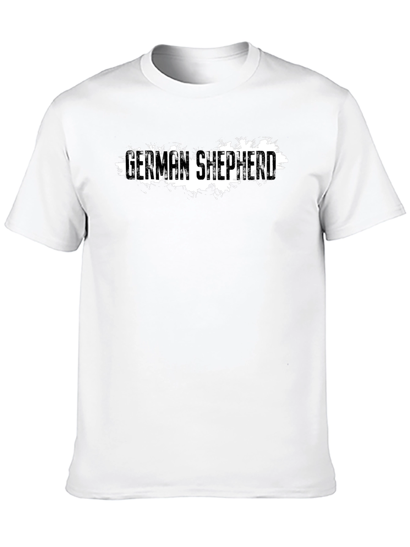 Black German Shepherd Graphic Tee - Black Cotton T-Shirt view 10