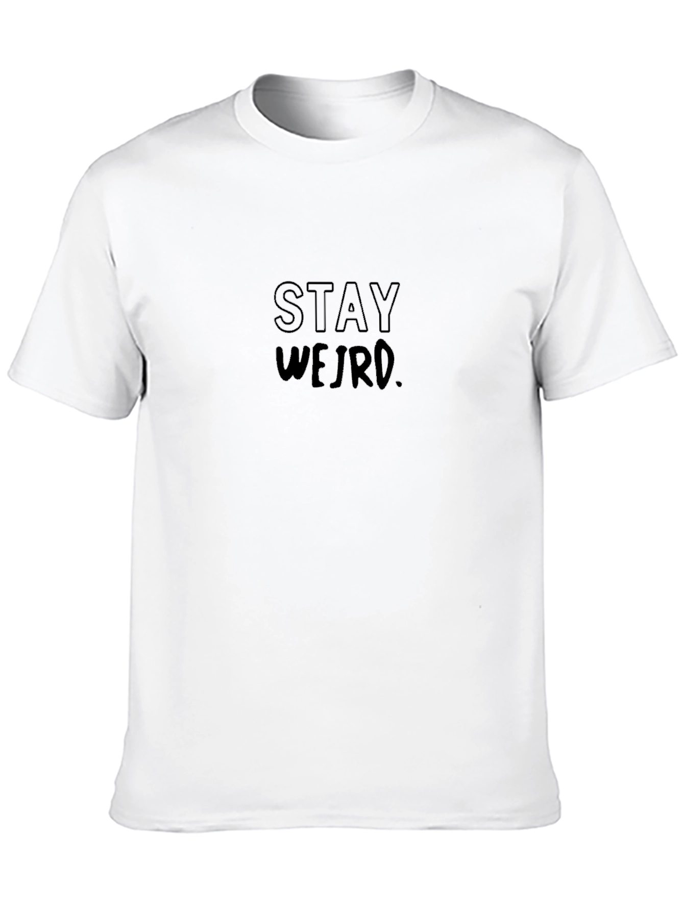 Black Stay Weird Black Graphic T-Shirt view 10