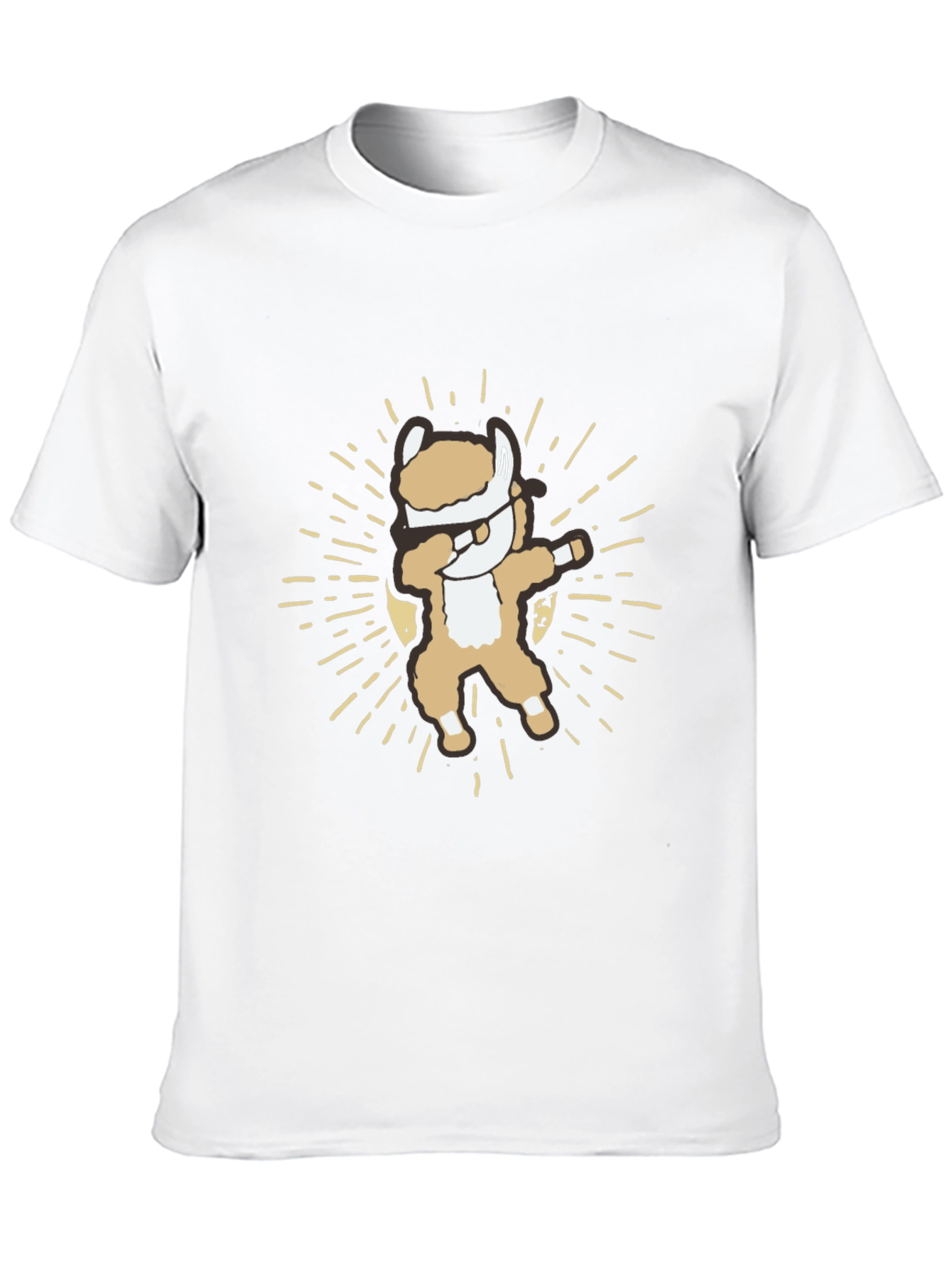 Black Dabbing Alpaca T-Shirt - Cute and Funny view 10