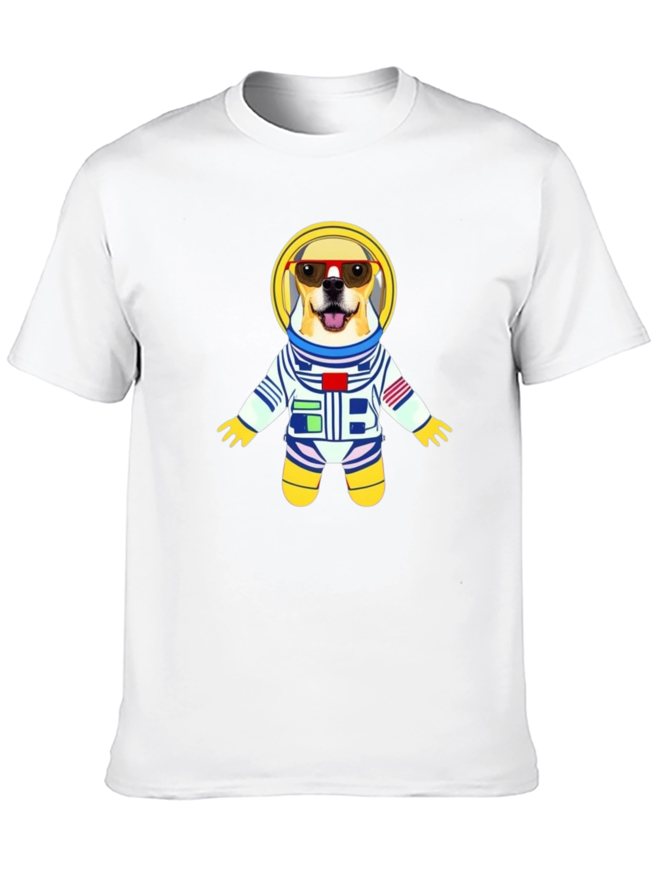 Black Dog Astronaut Graphic Tee - Cool Space Pup T-Shirt view 10