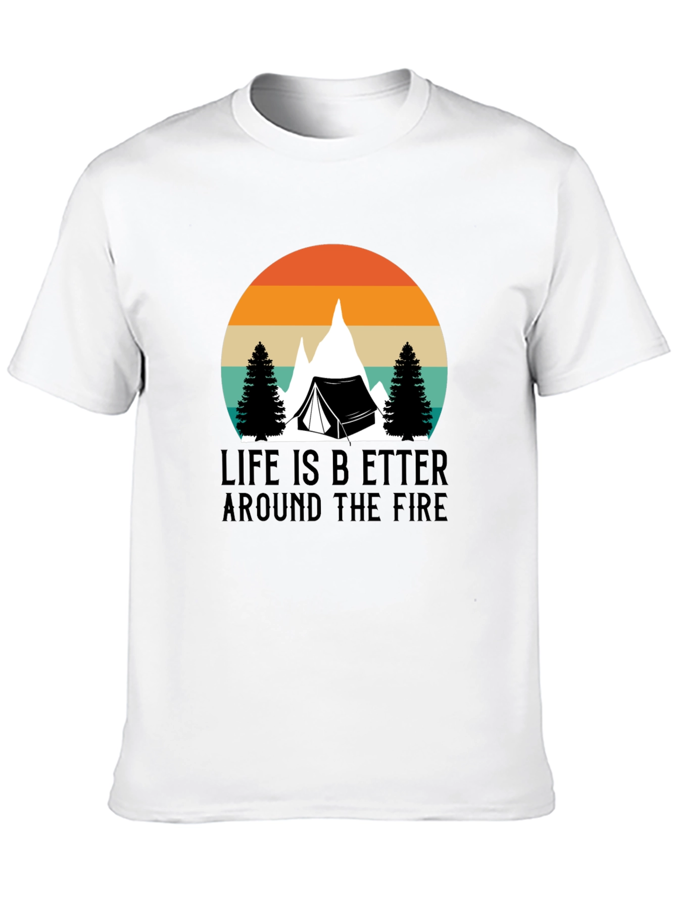 Black Life is Better Around the Fire Black Camping T-Shirt view 10