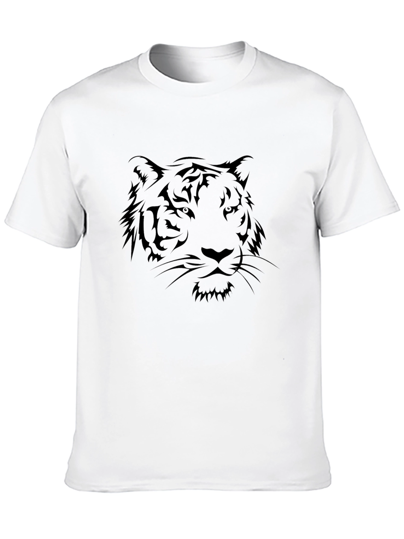 Black Tiger Graphic Tee - Cool Men's Black T-Shirt view 10