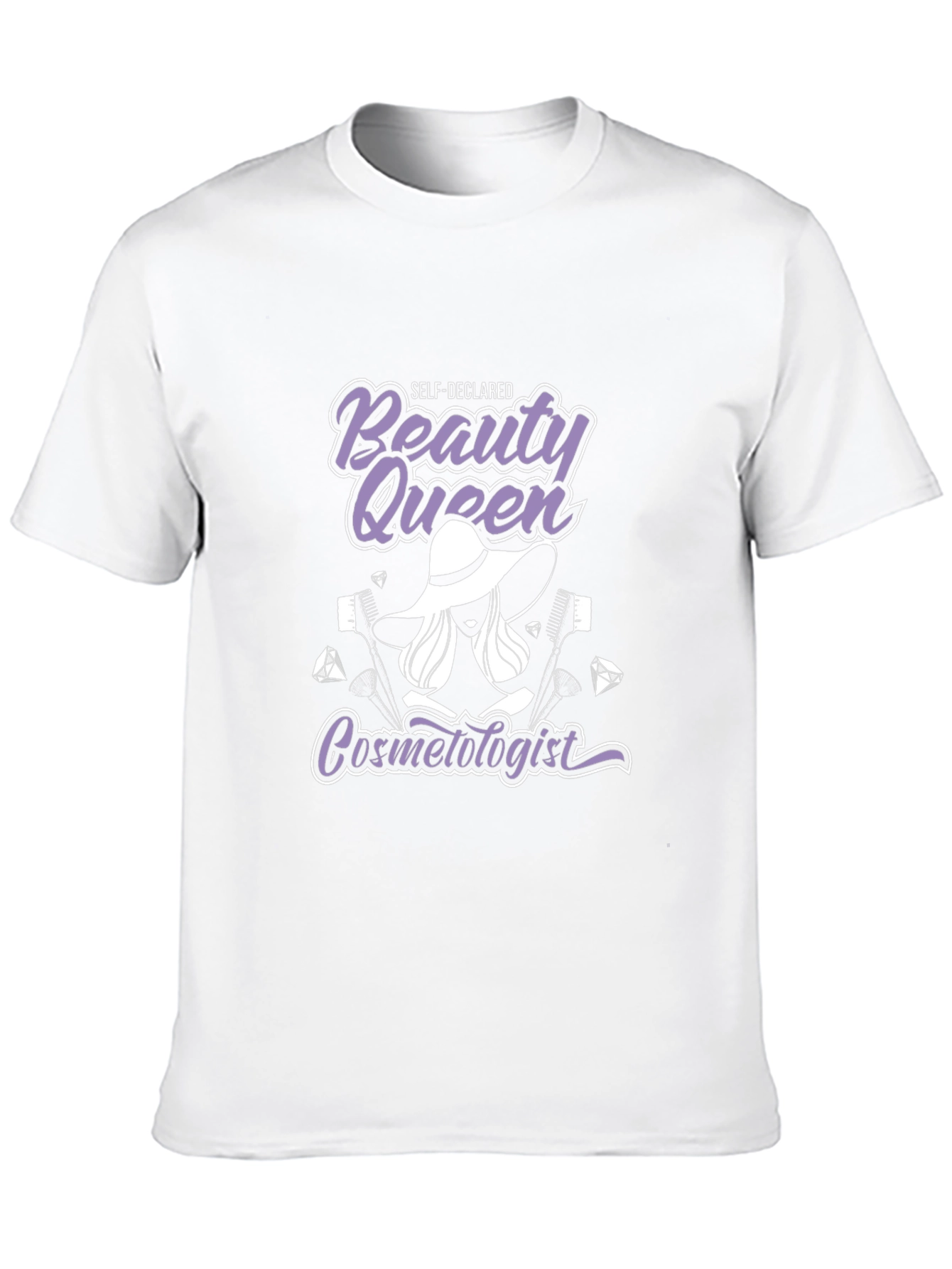 Black Beauty Queen Cosmetologist Black T-Shirt view 10
