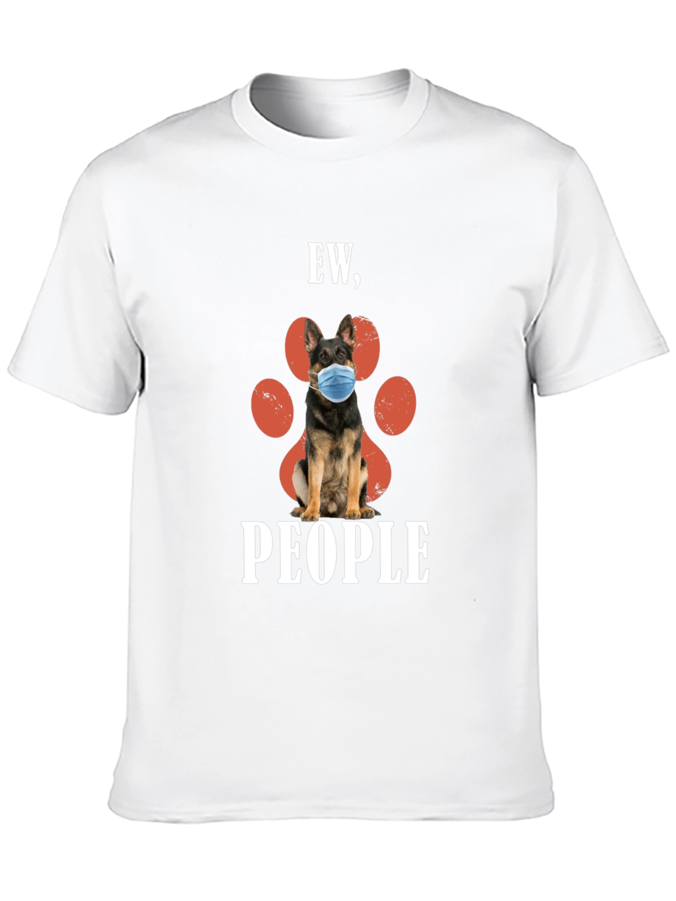 Black Ew, People Dog Paw Print T-Shirt view 10