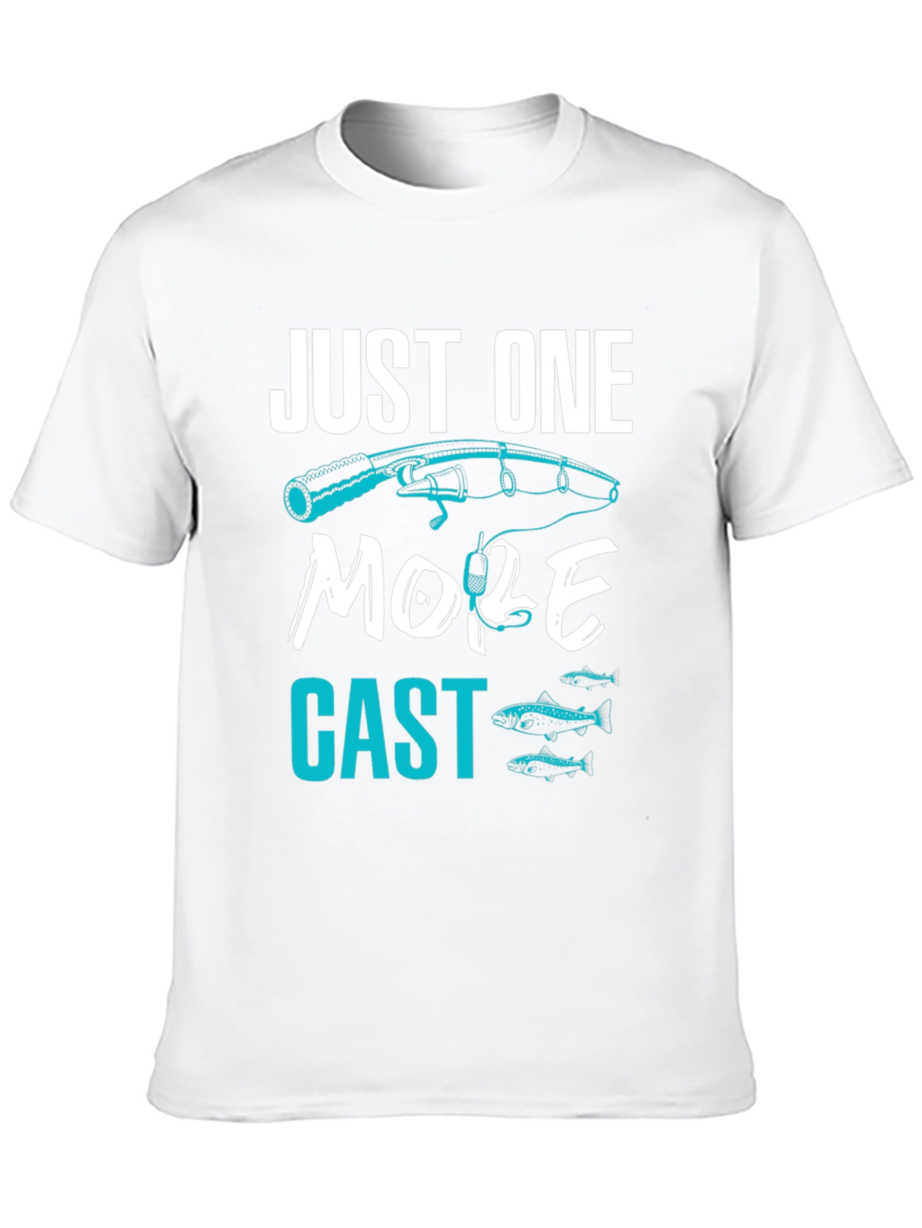 Black Just One More Cast Fishing T-Shirt view 10