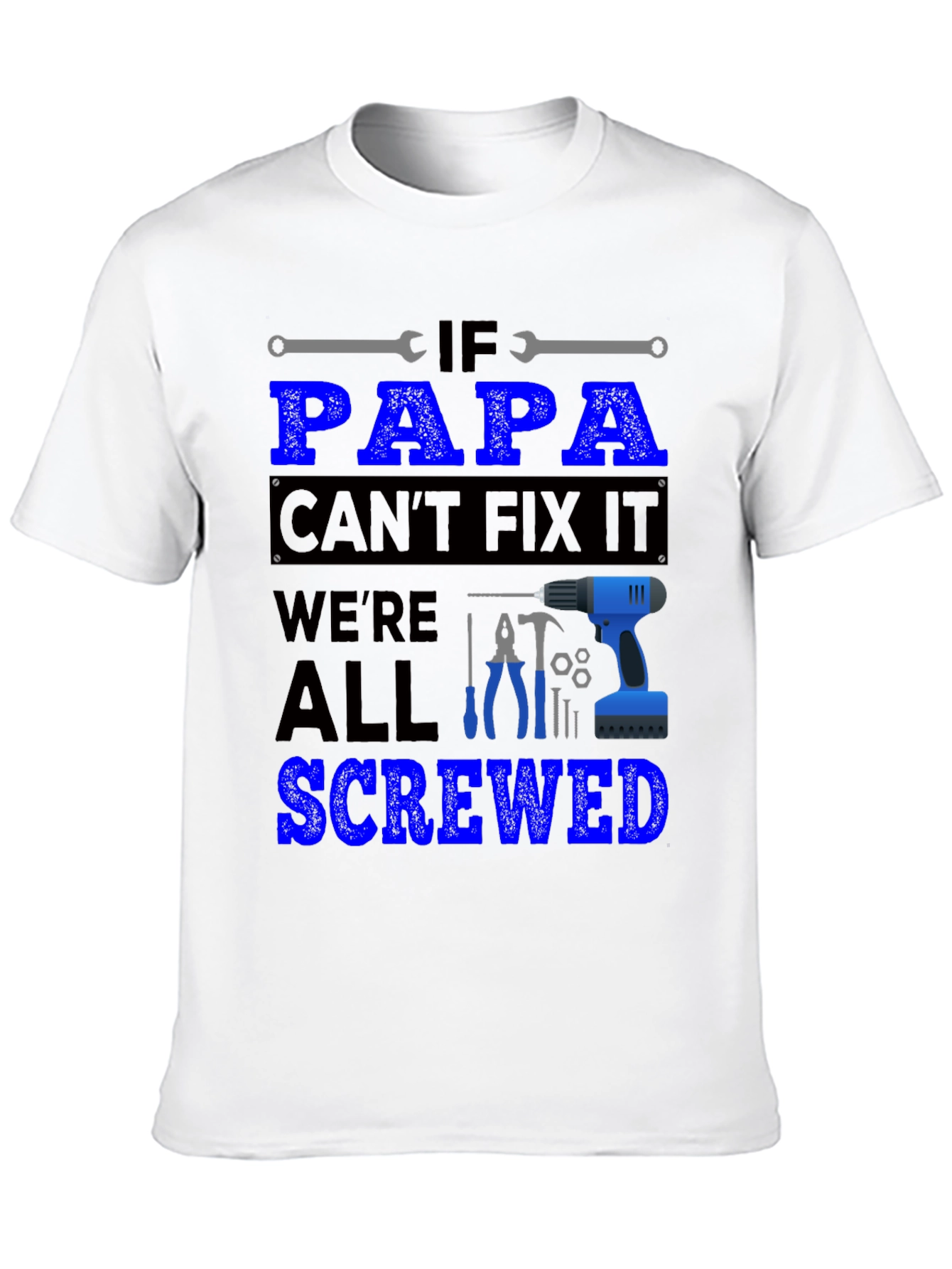 Black Papa Can Fix It T-Shirt view 10