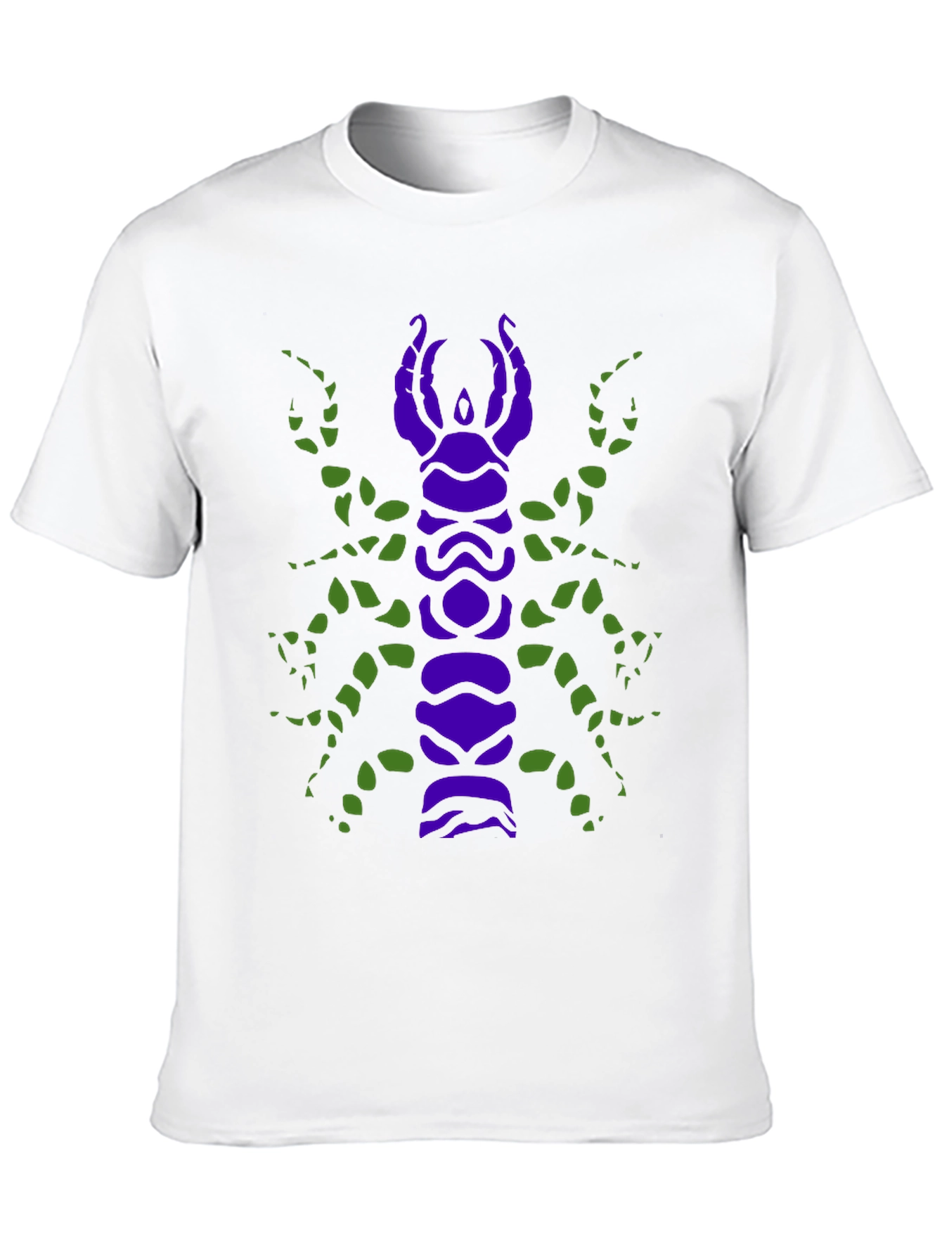 Black Scorpion Graphic Tee - Unique Purple and Green Design view 10