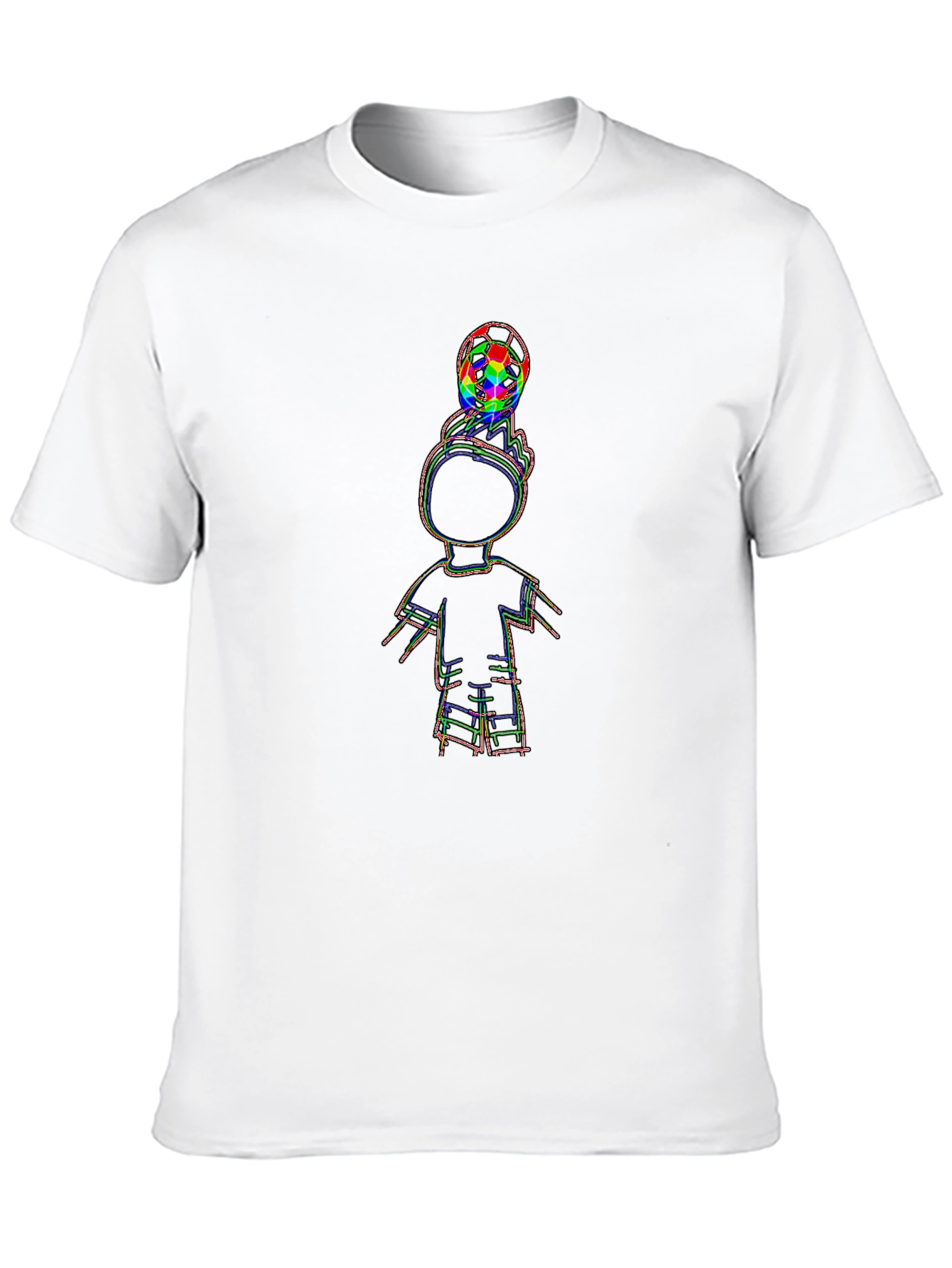 Black Cool Black T-Shirt with Soccer Boy Graphic view 10